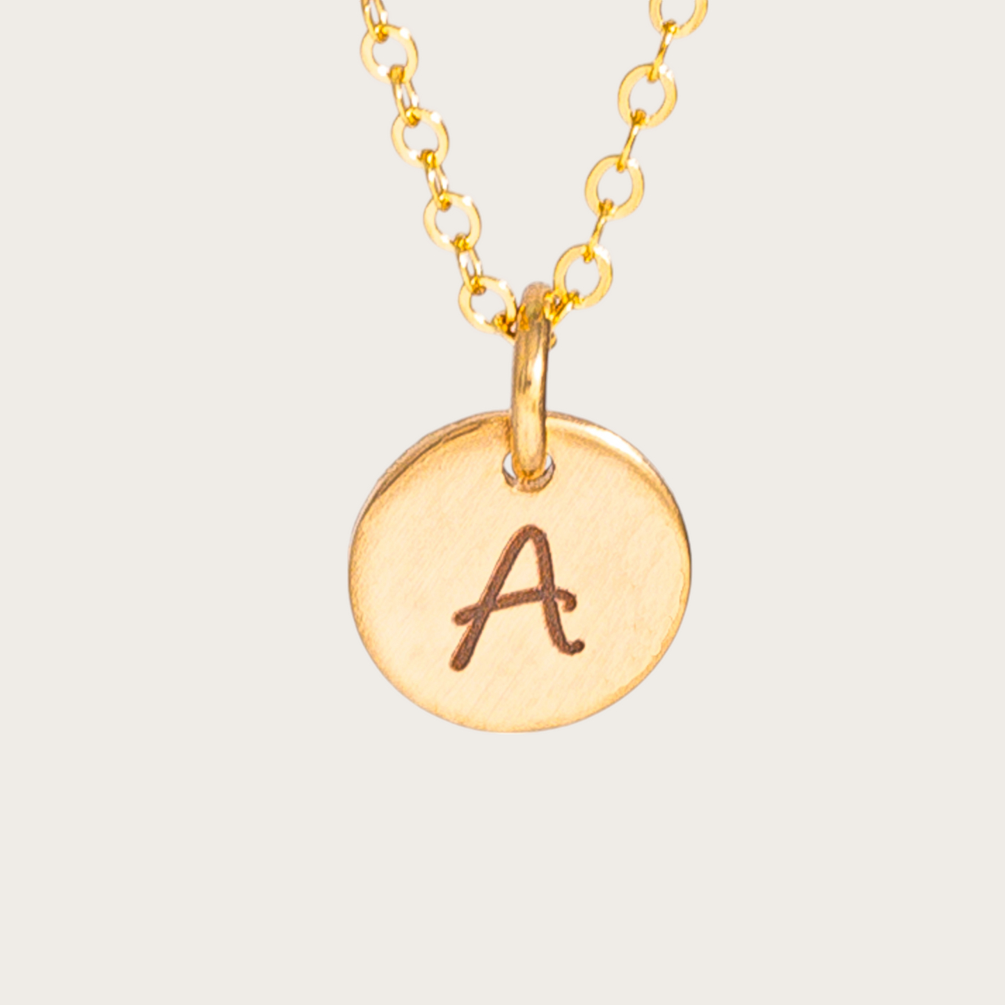 Tiny Initial Monogram Necklace, 2 Charms