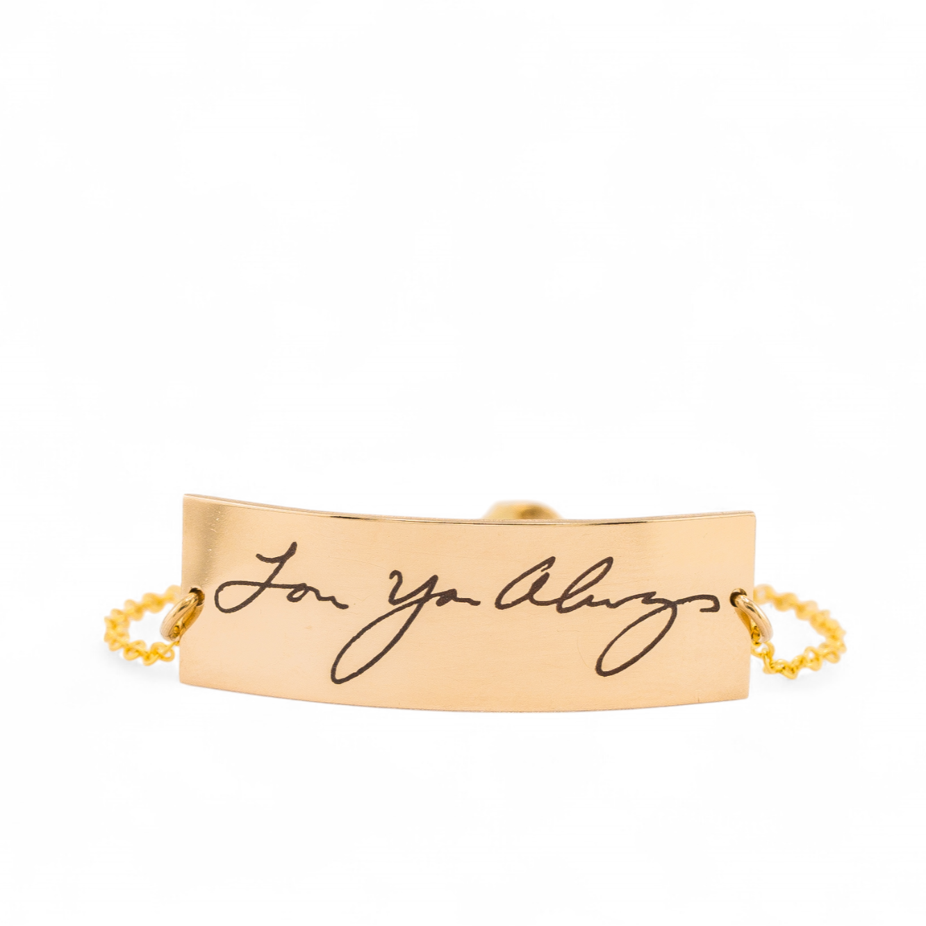 Actual Signature or Handwriting Bracelet, 2-inch bar