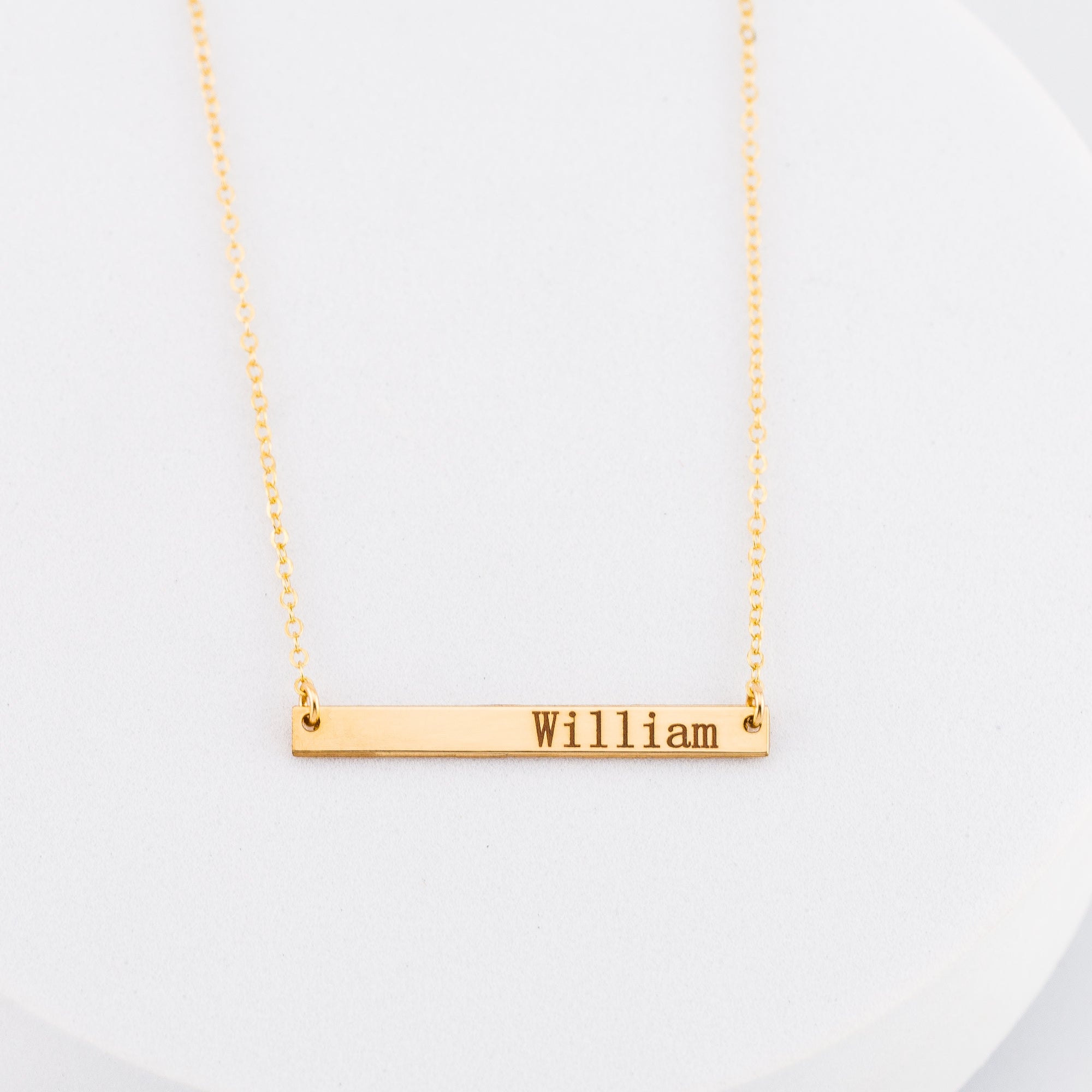 Skinny Gold Bar Necklace, 1.25-inch Bar