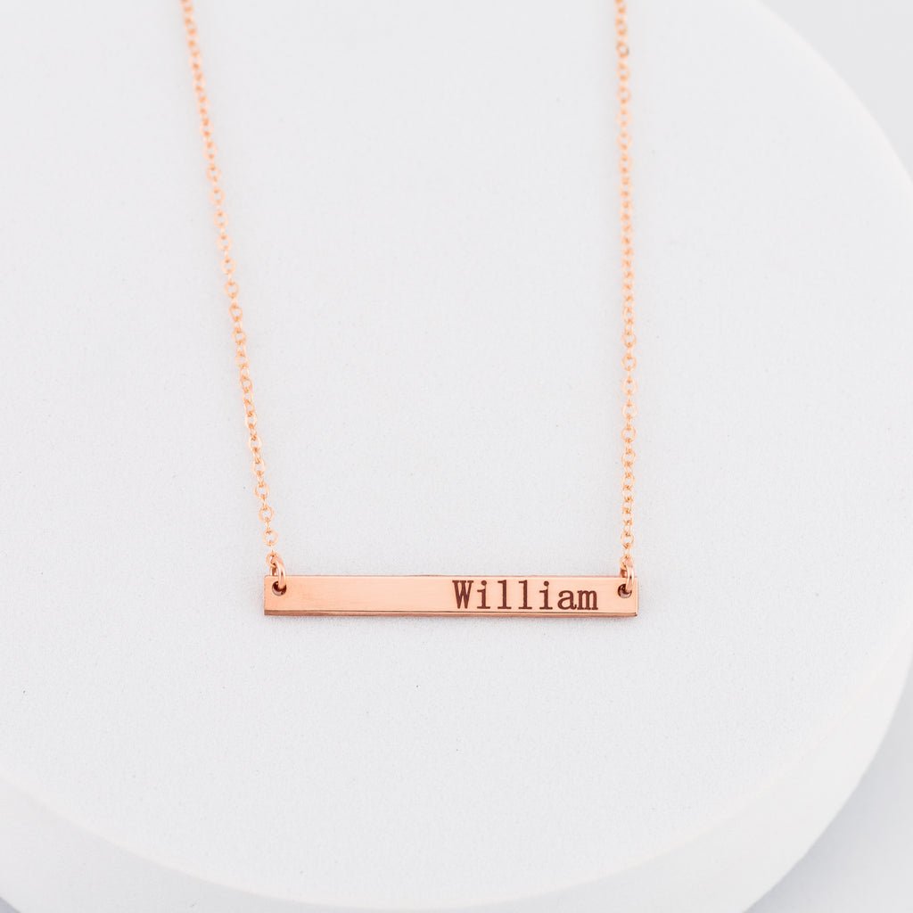 Skinny Gold Bar Necklace, 1.25-inch Bar