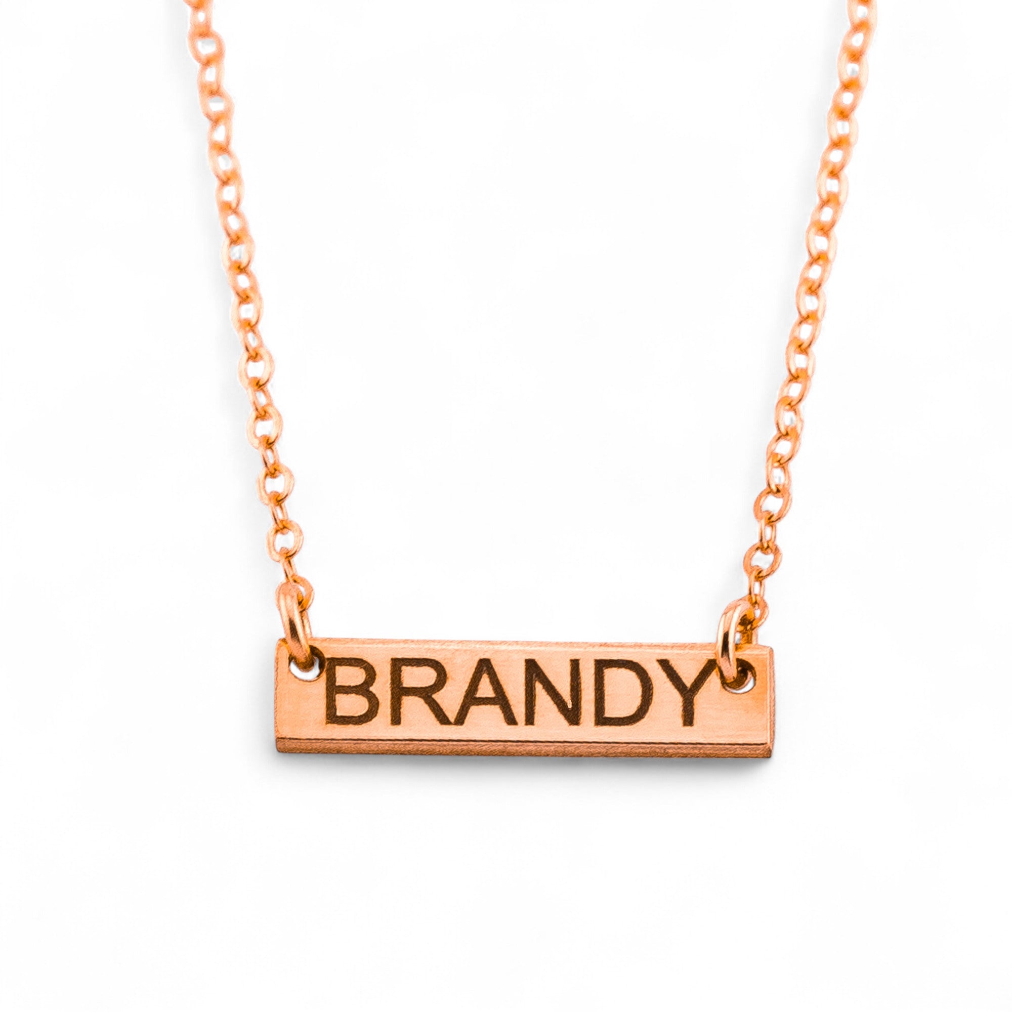 Personalized Horizontal Skinny Name Bar Necklace, 5/8-inch