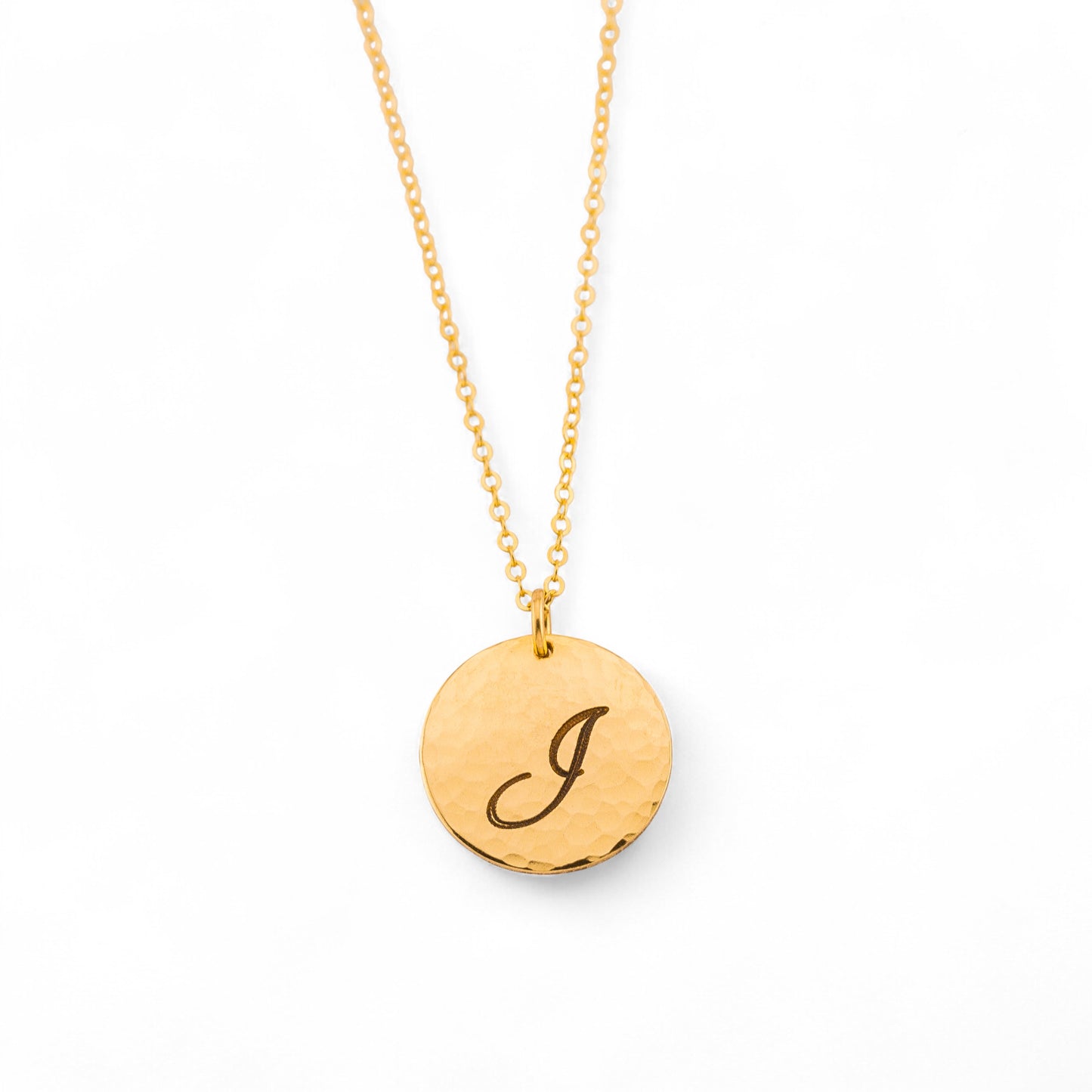 Double-Sided Engraving Gold Disc Jewelry, 5/8-inch Disc