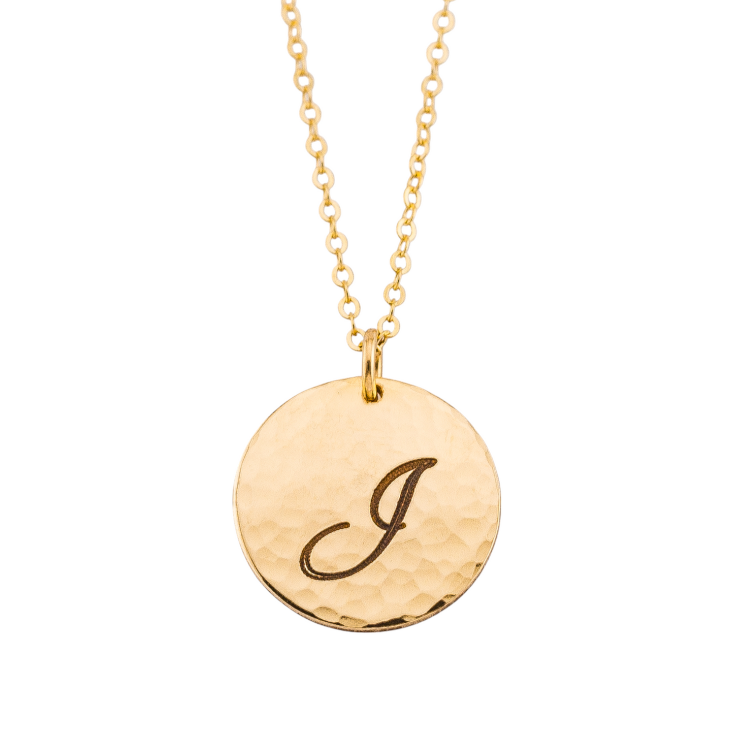 Double-Sided Engraving Gold Disc Jewelry, 5/8-inch Disc