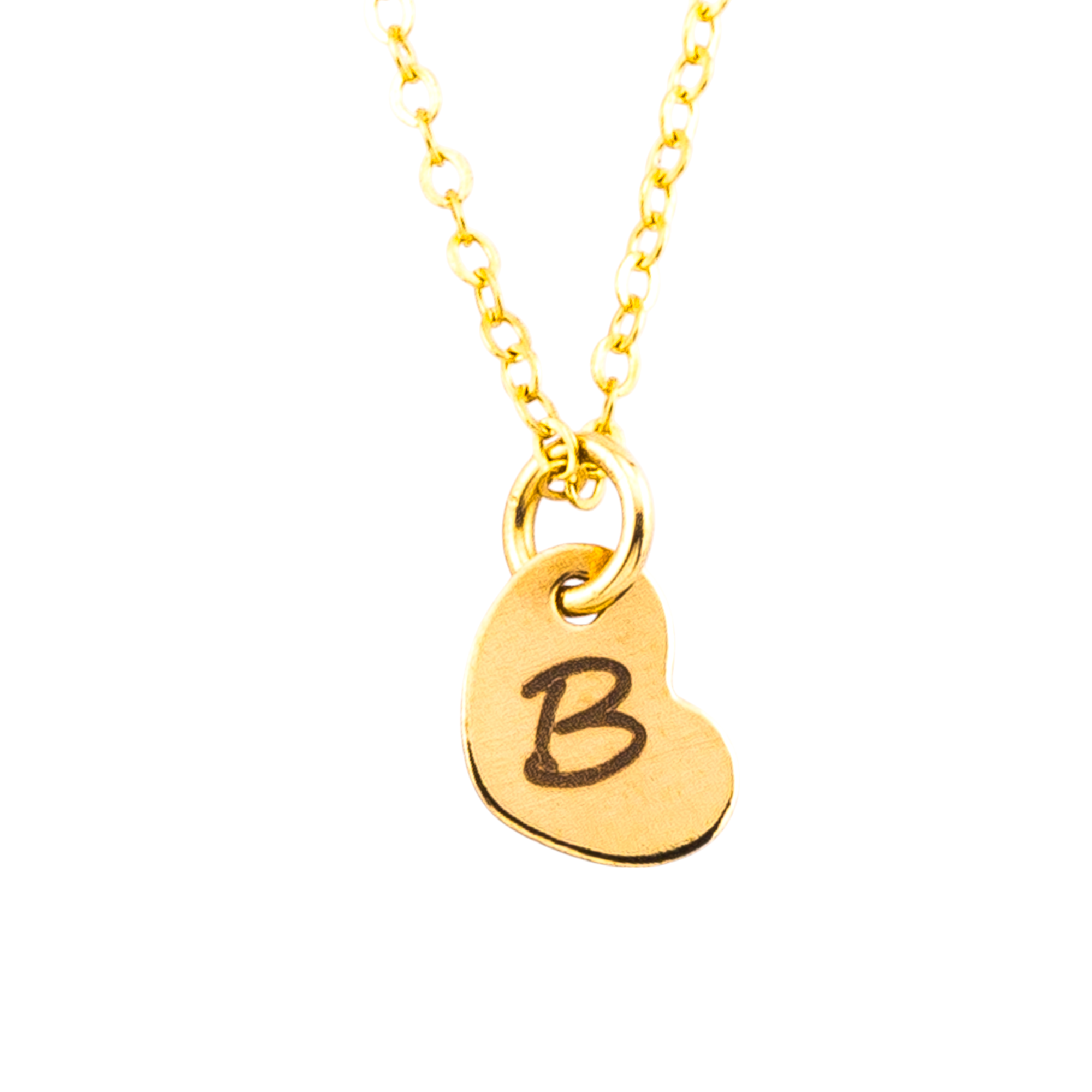 Tiny Initial Heart Necklace