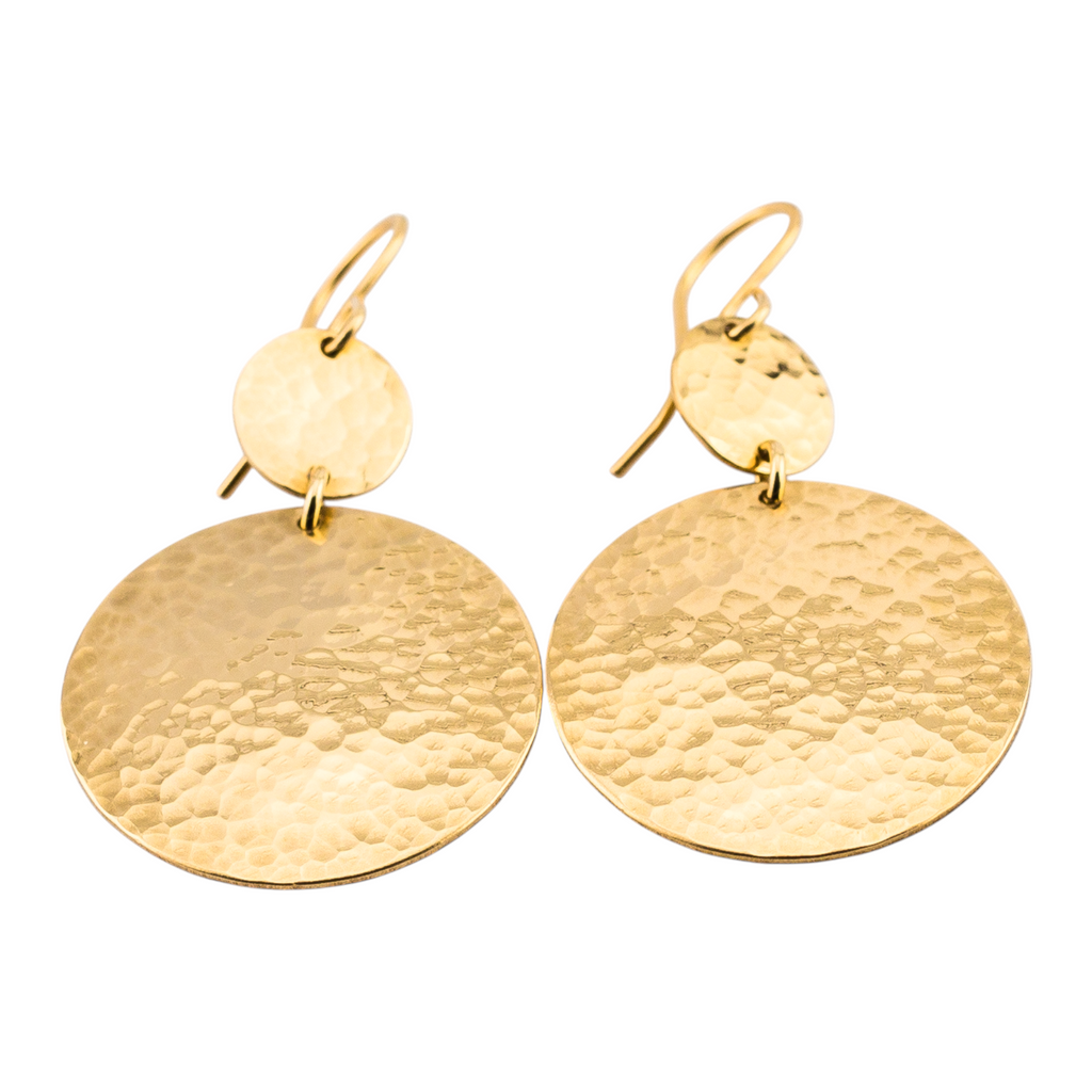 Double Circle Discs Earrings