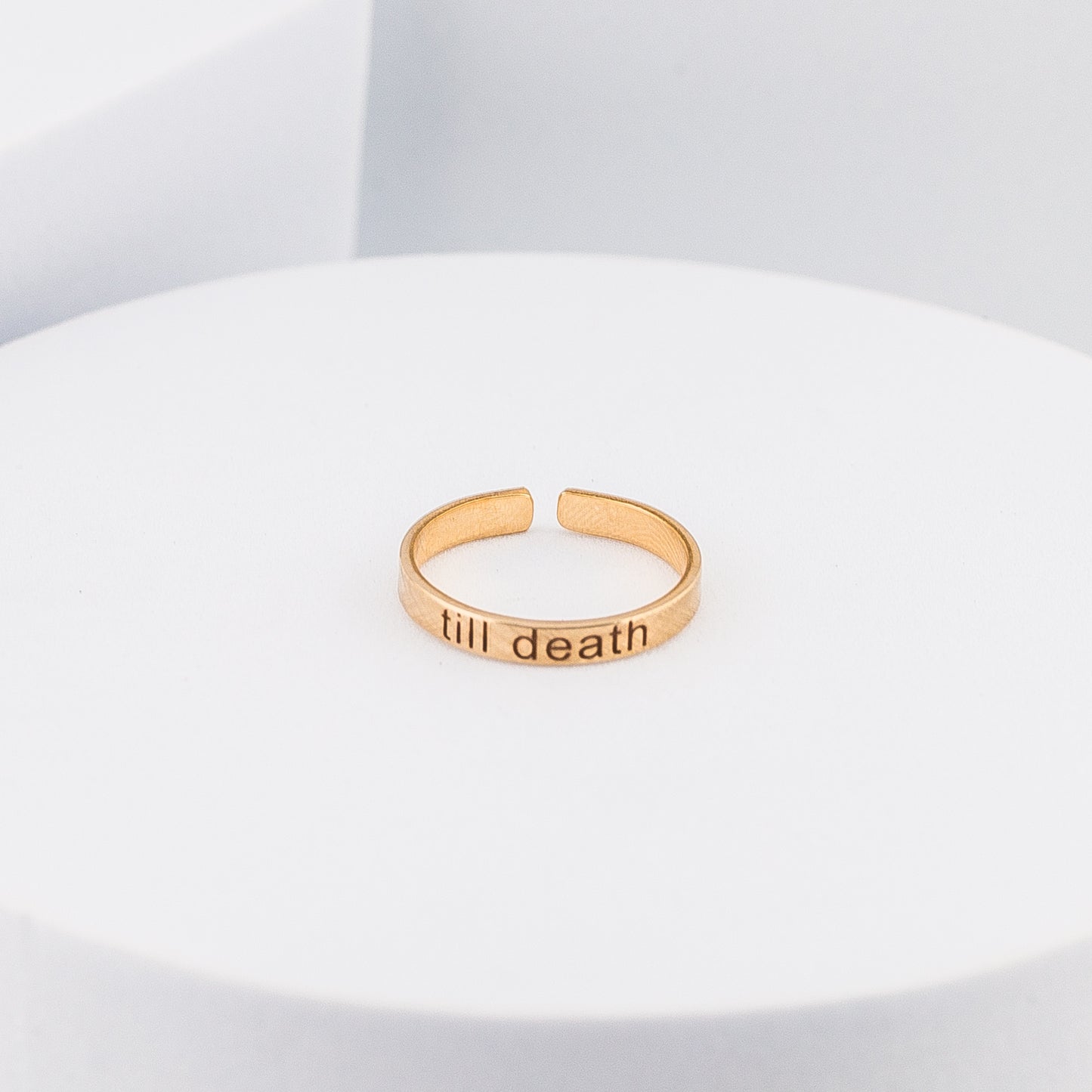 Personalized Thin Bar Ring, 3mm Ring