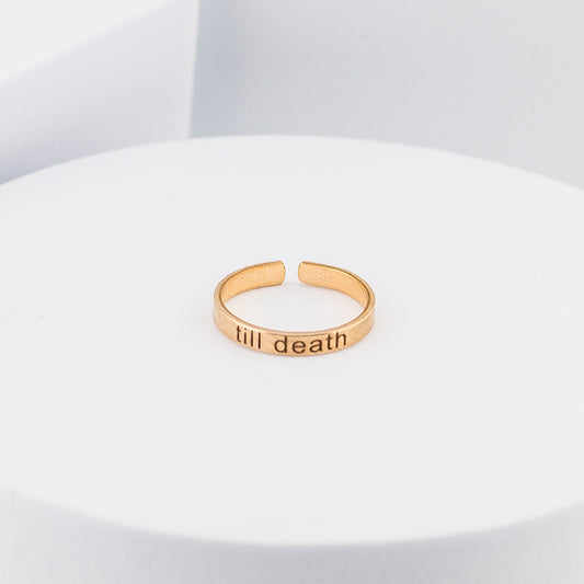 Personalized Thin Bar Ring, 3mm Ring