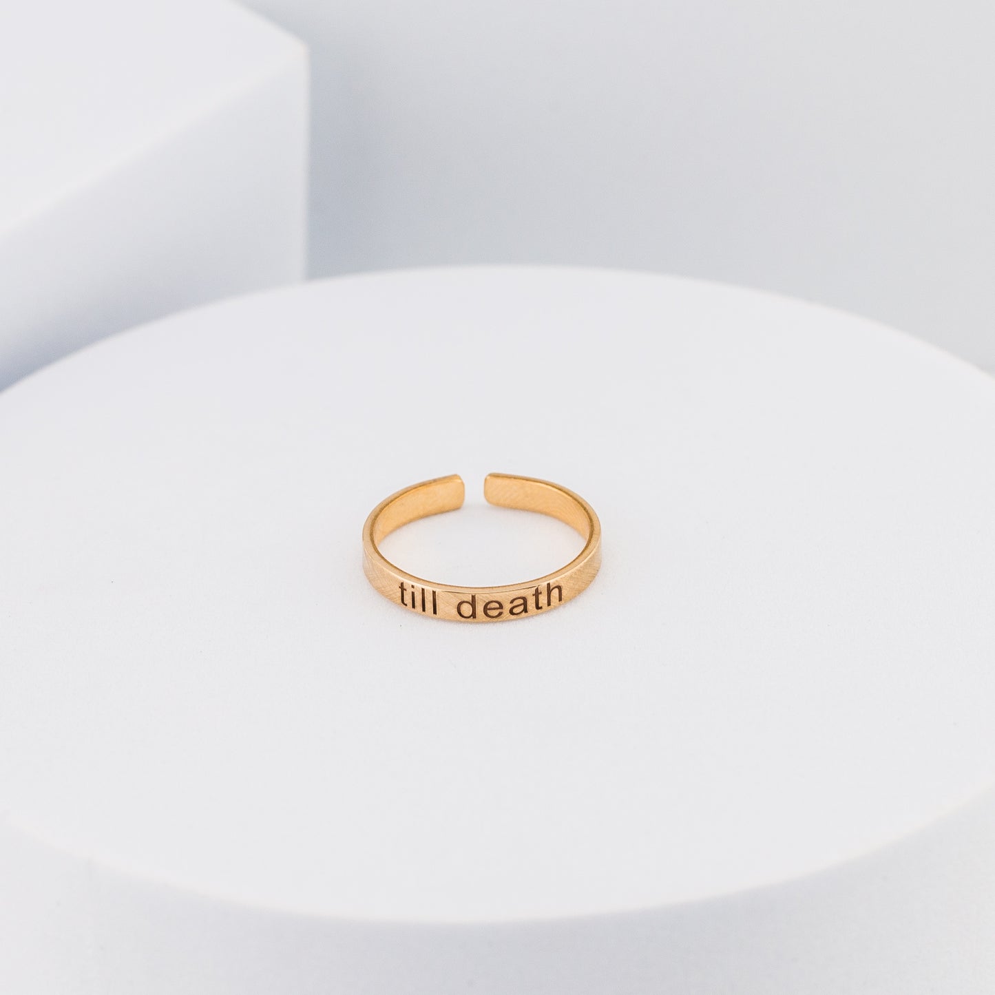 Personalized Thin Bar Ring, 3mm Ring
