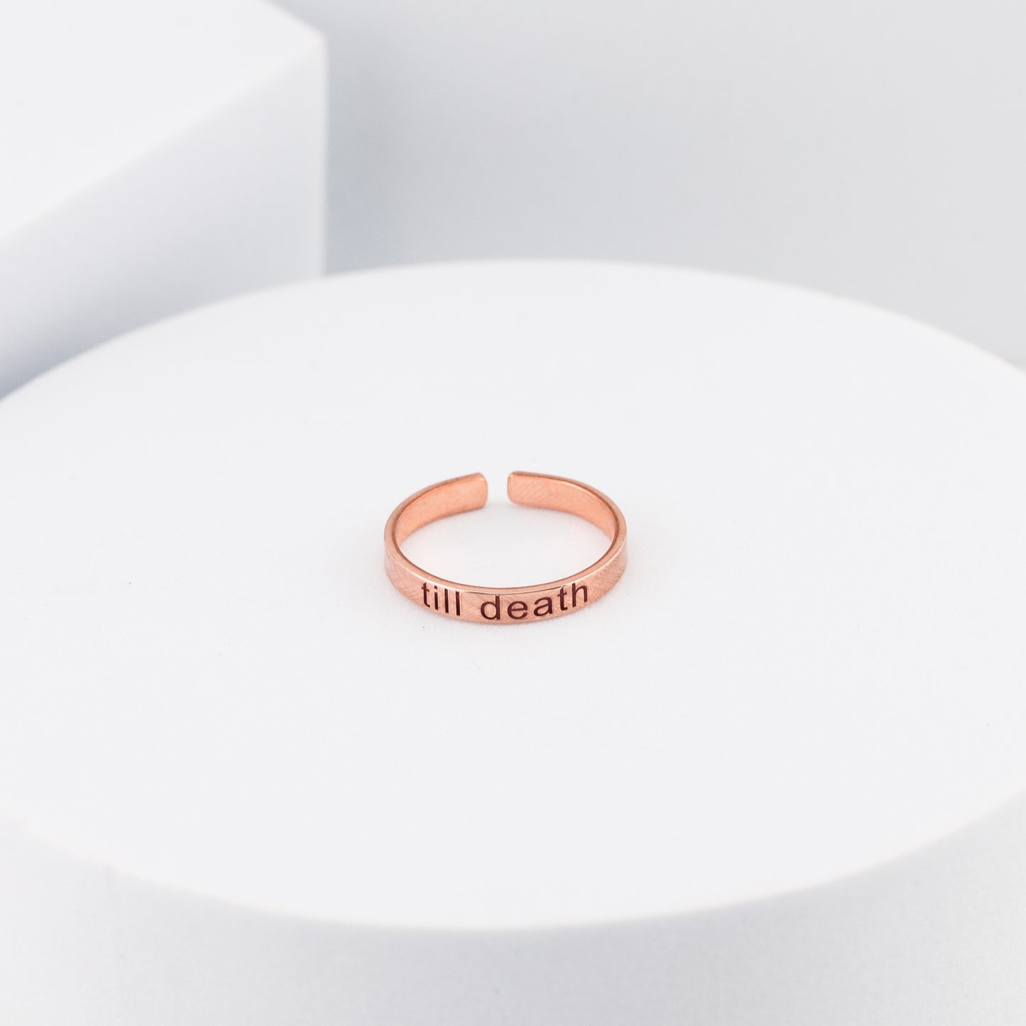 Personalized Thin Bar Ring, 3mm Ring
