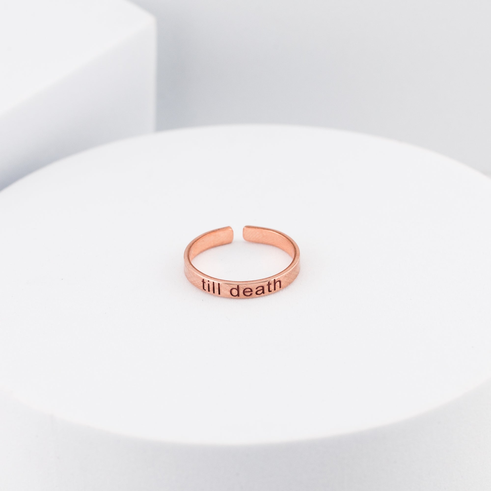 Personalized Thin Bar Ring, 3mm Ring