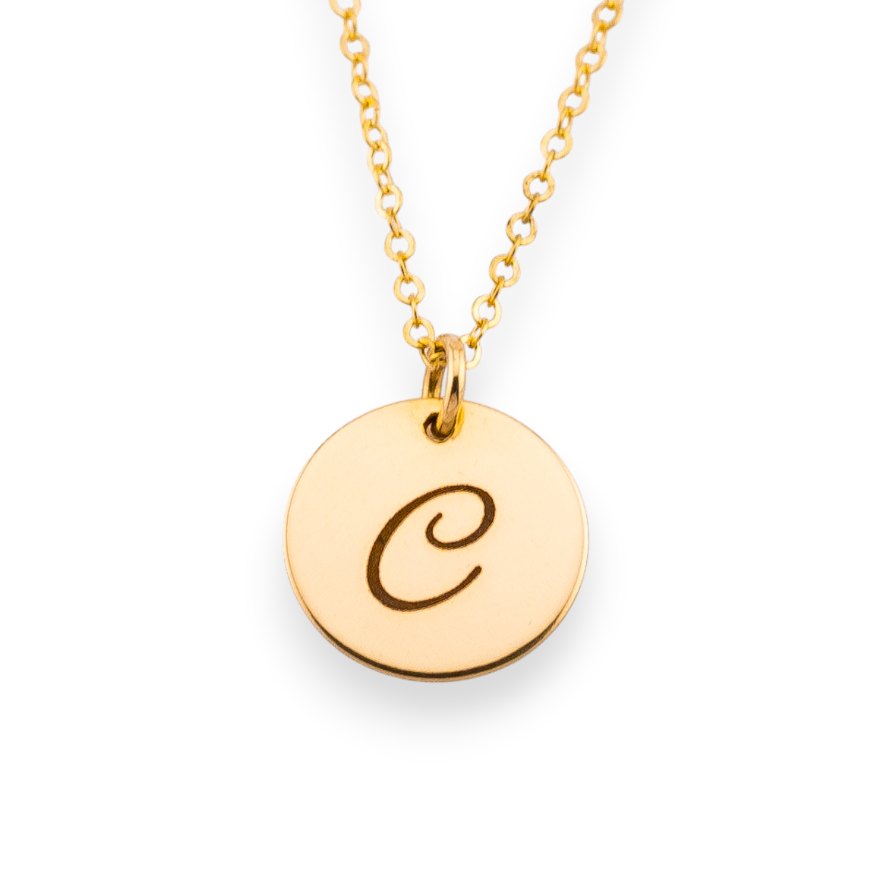 Personalized 1/2" Circle Charm Necklace