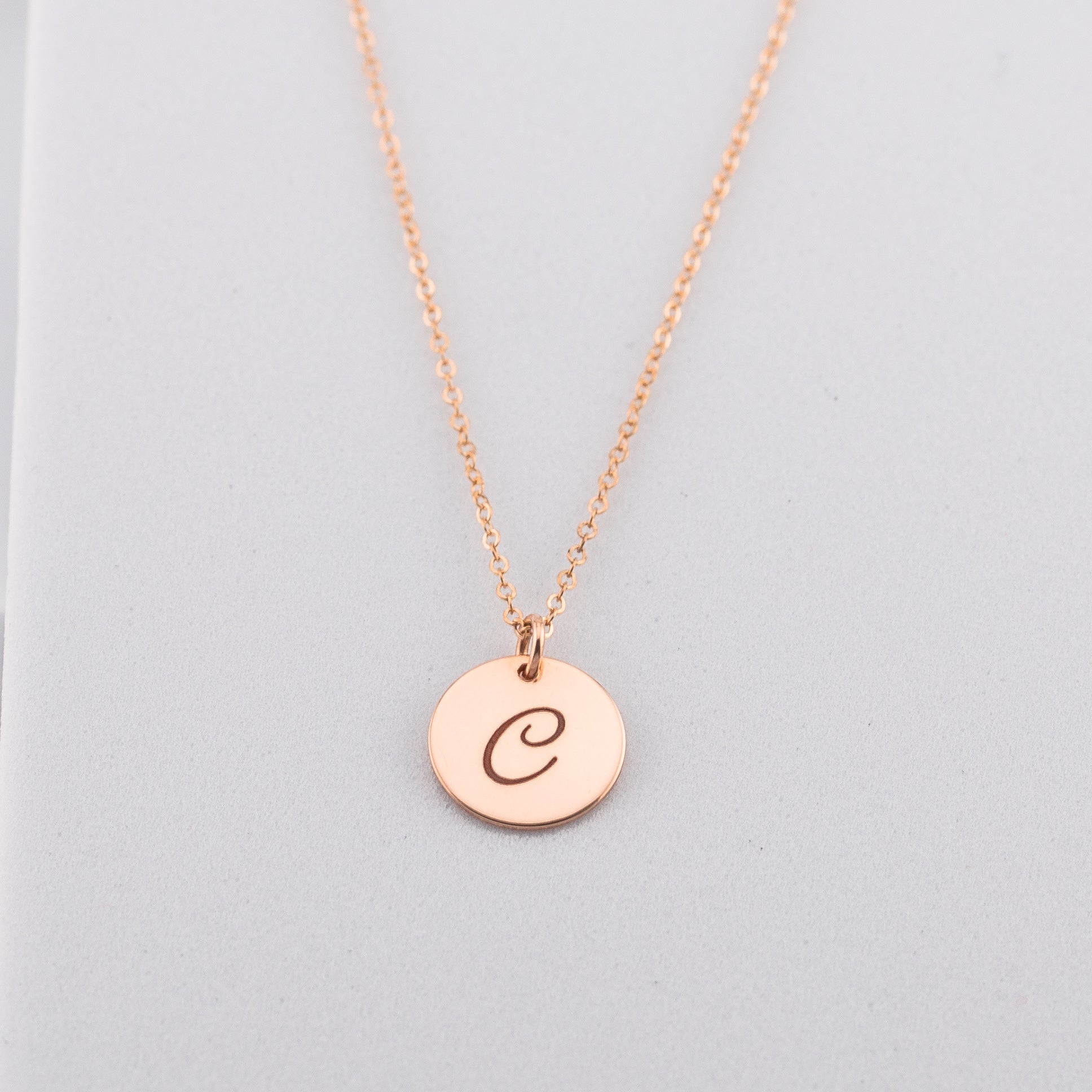 Personalized 1/2" Circle Charm Necklace