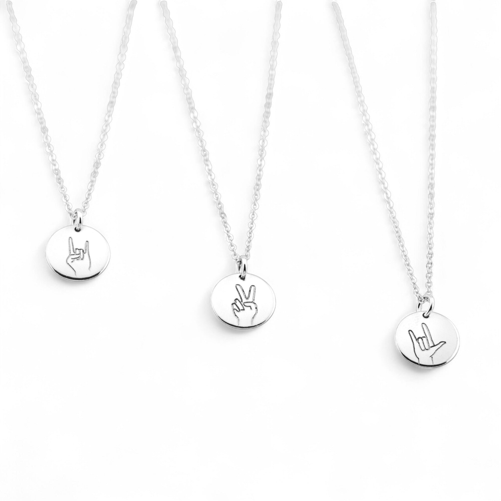 Hand Gesture Pendant Necklace