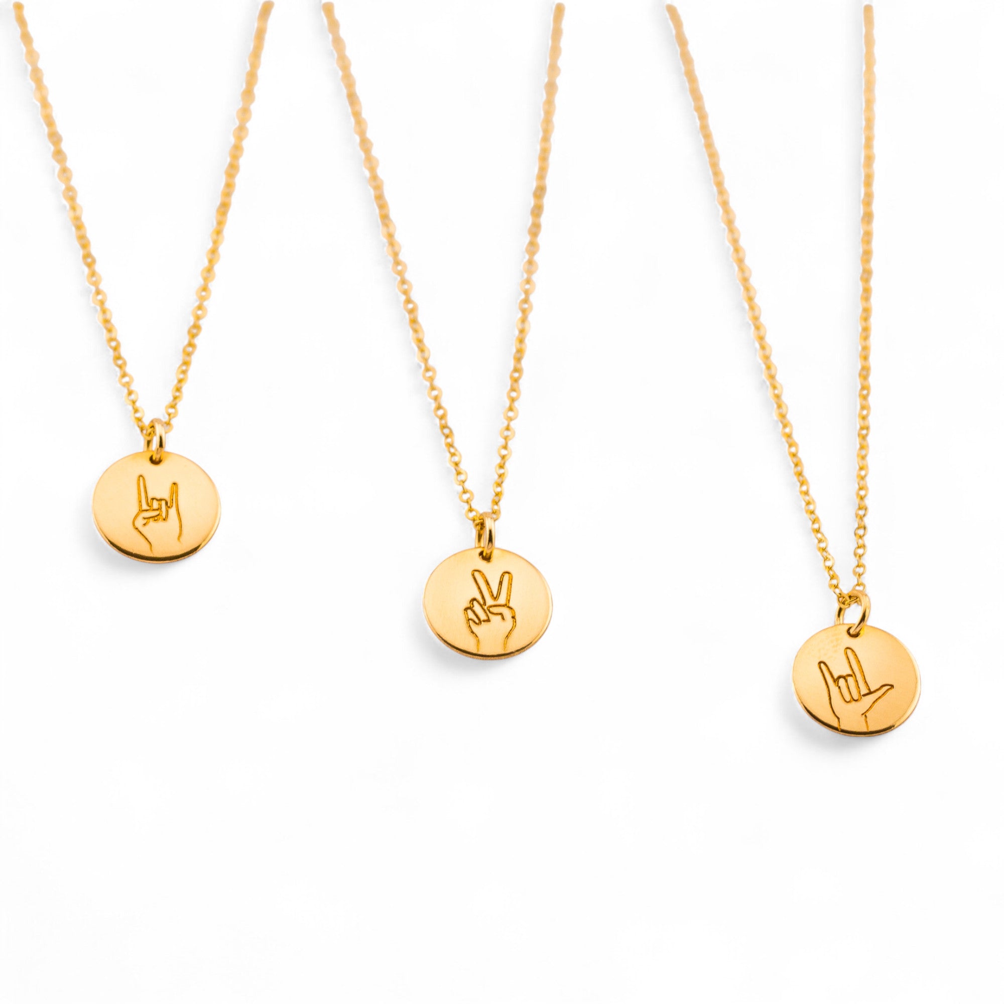 Hand Gesture Pendant Necklace