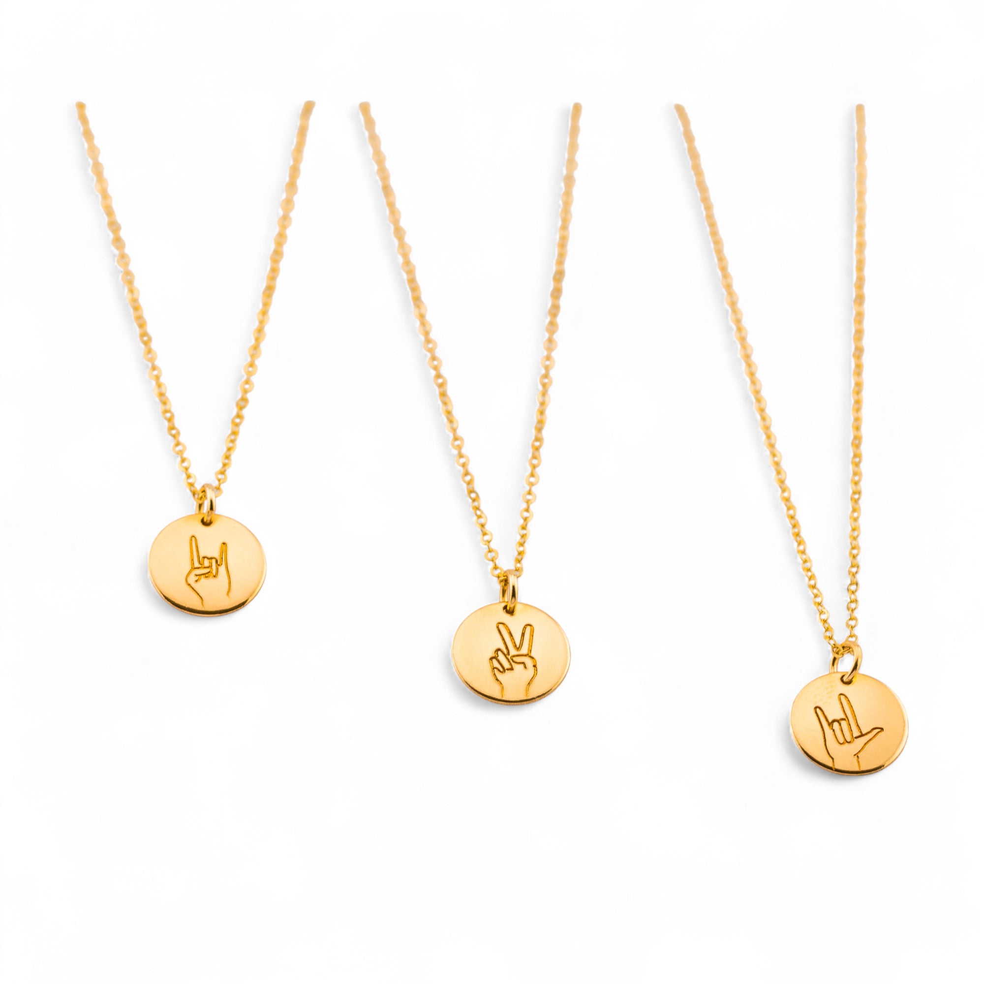Hand Gesture Pendant Necklace