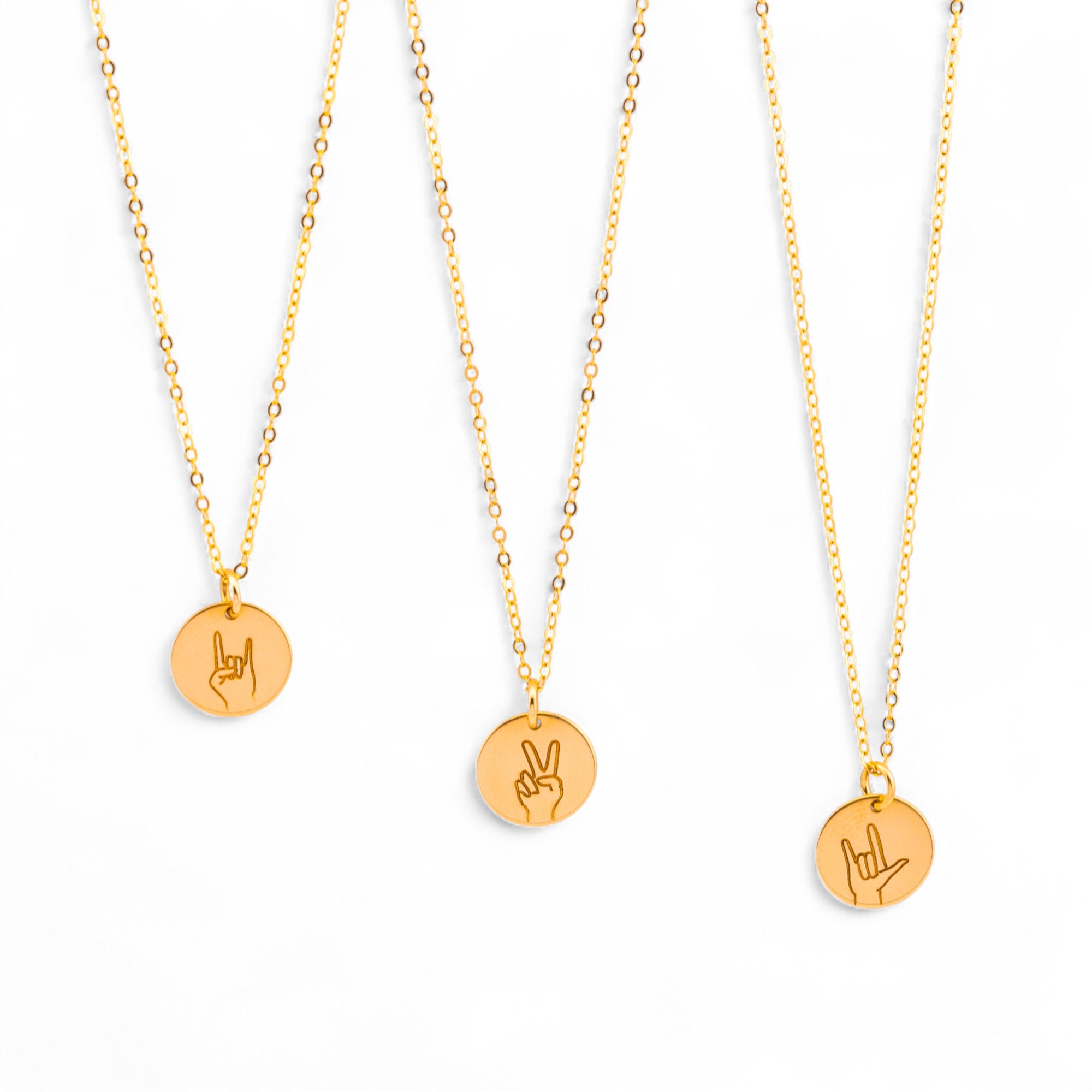 Hand Gesture Pendant Necklace
