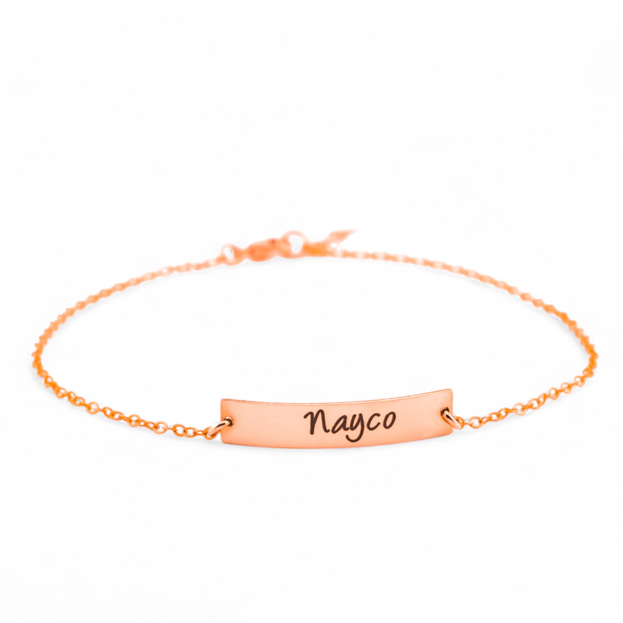 Personalized Nameplate Horizontal Bar Bracelet, 1.25-inch Bar