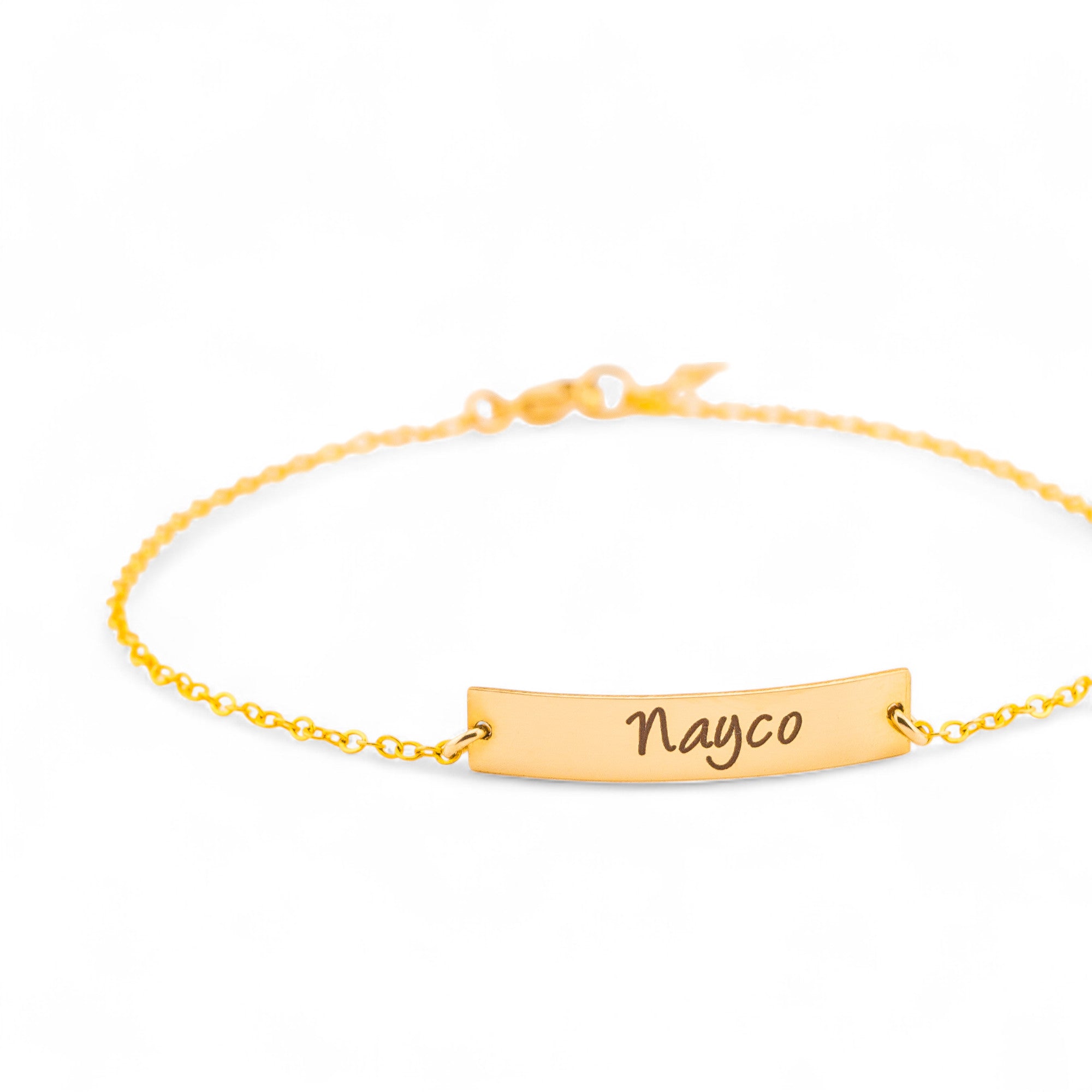 Personalized Nameplate Horizontal Bar Bracelet, 1.25-inch Bar