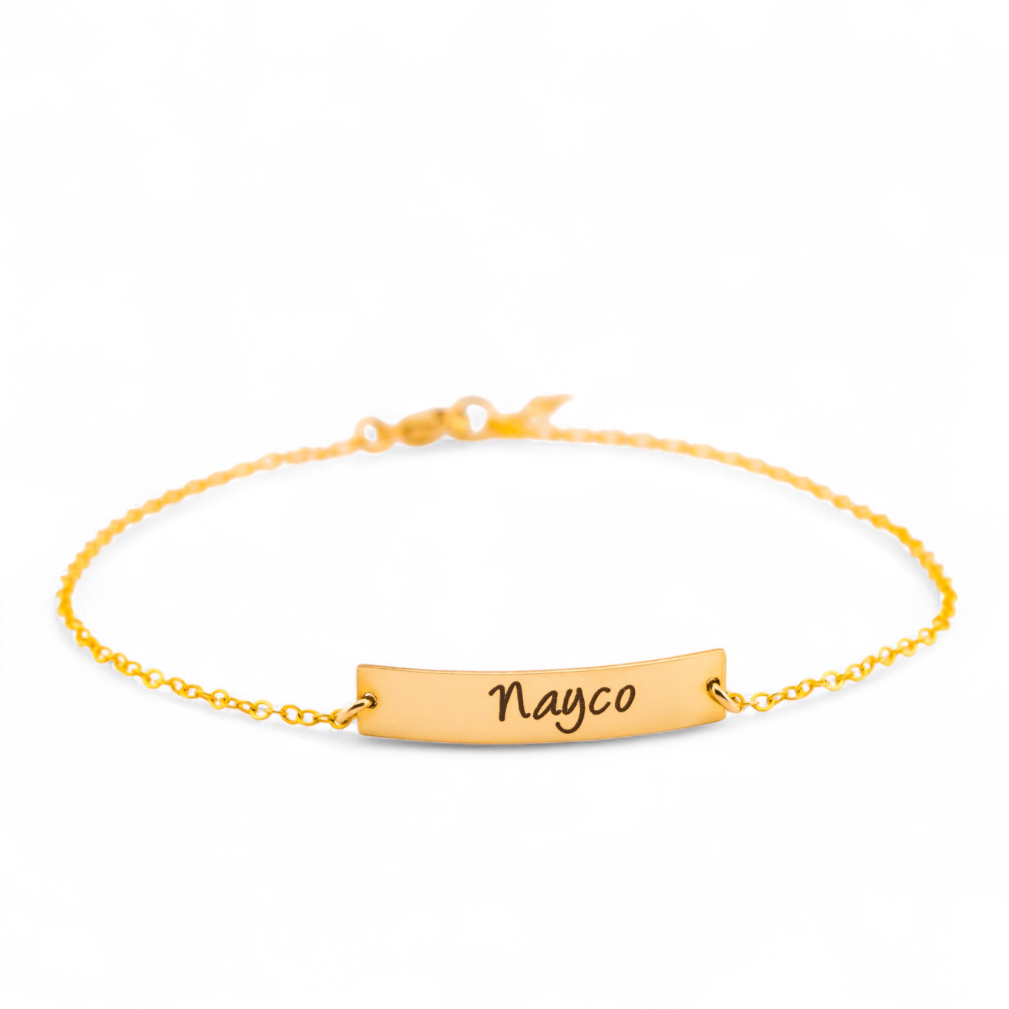 Personalized Nameplate Horizontal Bar Bracelet, 1.25-inch Bar
