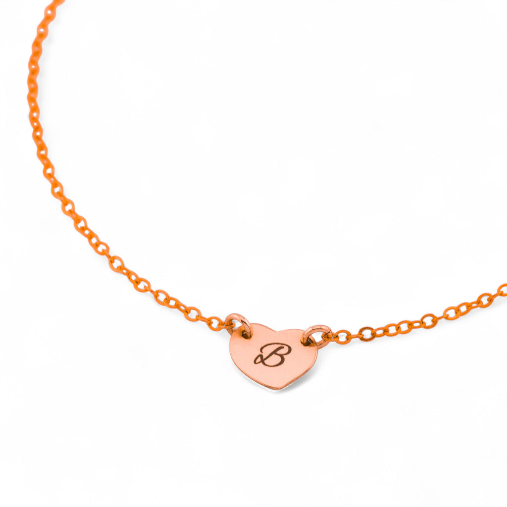 Personalized Initial Heart Charm Bracelet