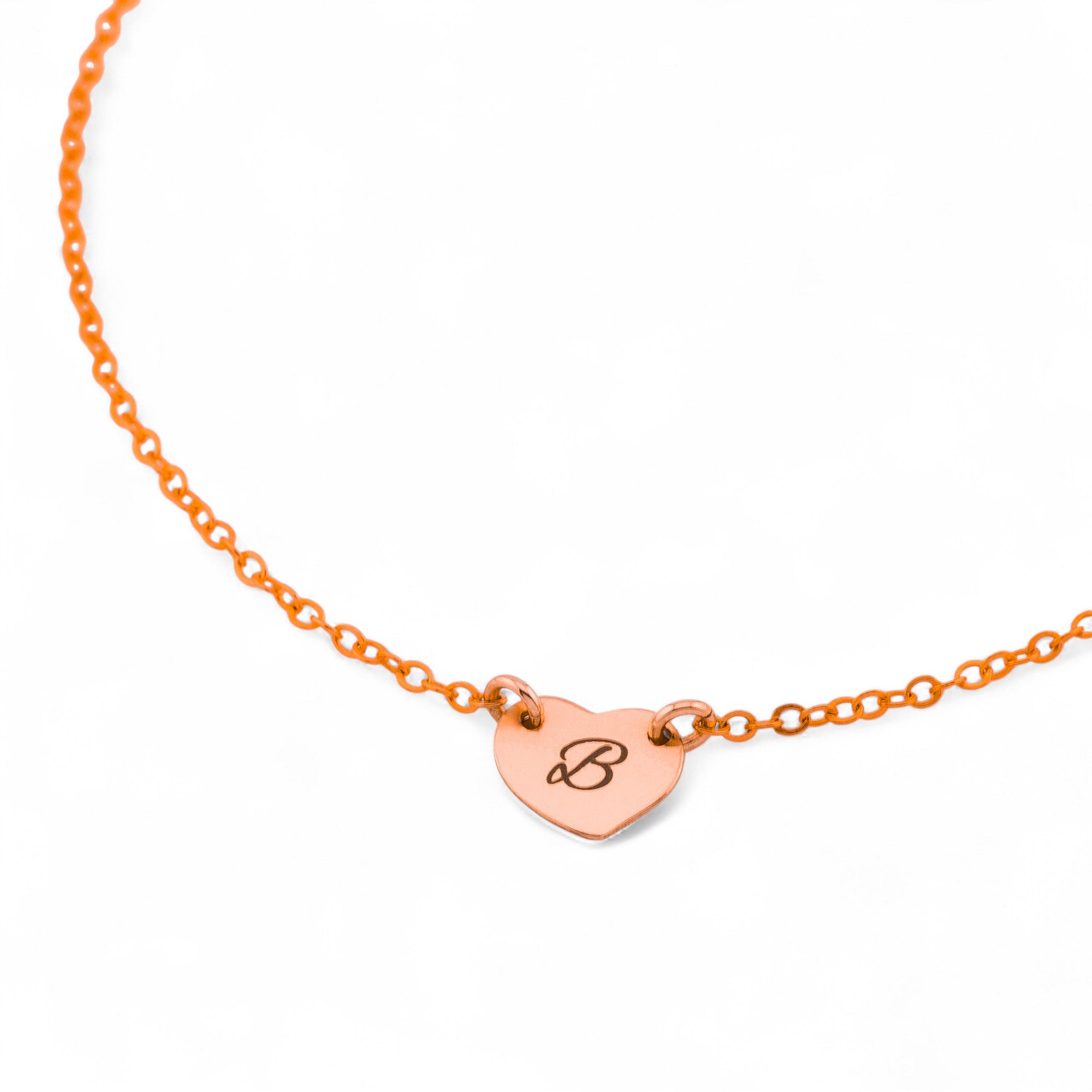 Personalized Initial Heart Charm Bracelet
