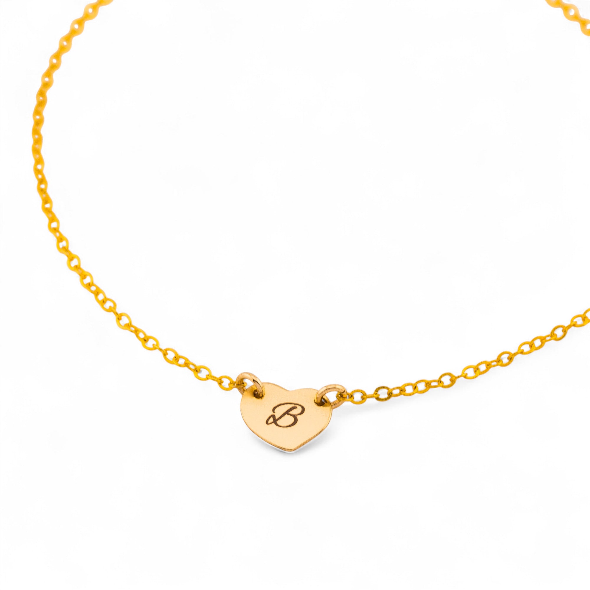 Personalized Initial Heart Charm Bracelet