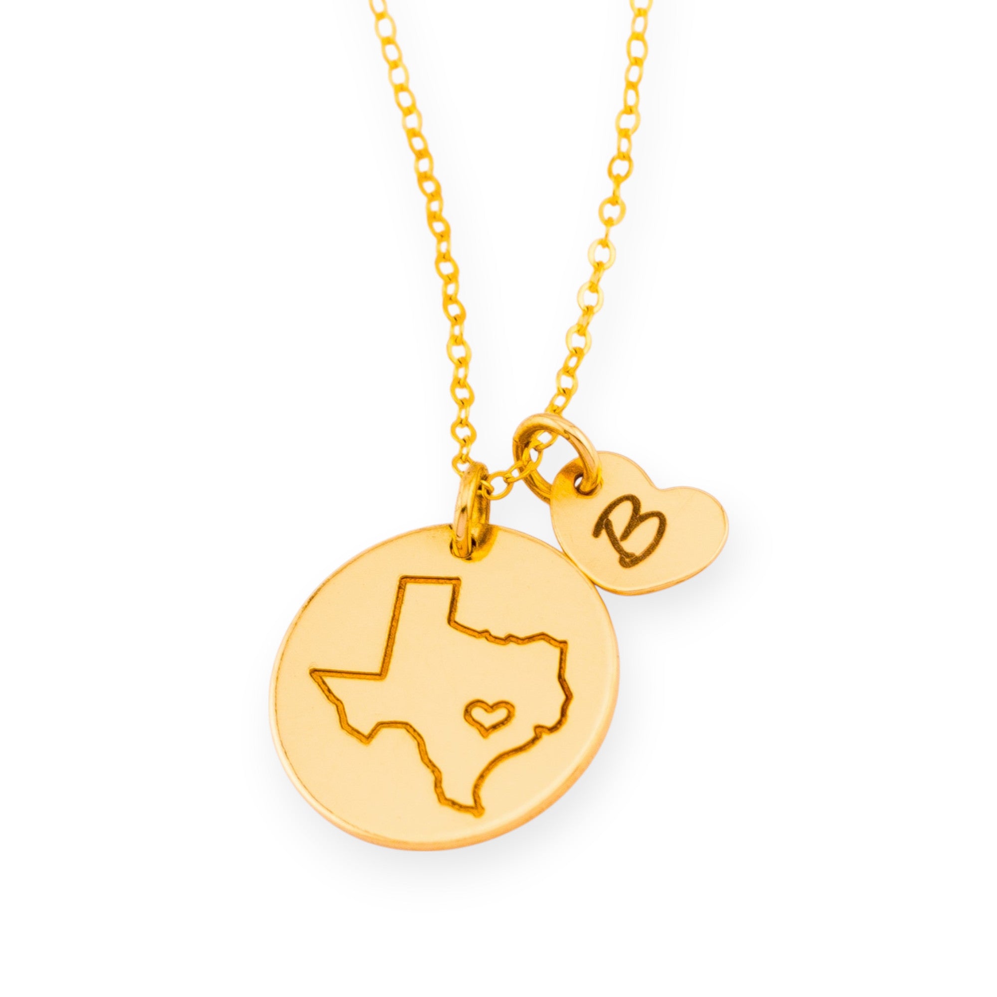 State Charm Necklace, 5/8" Disc