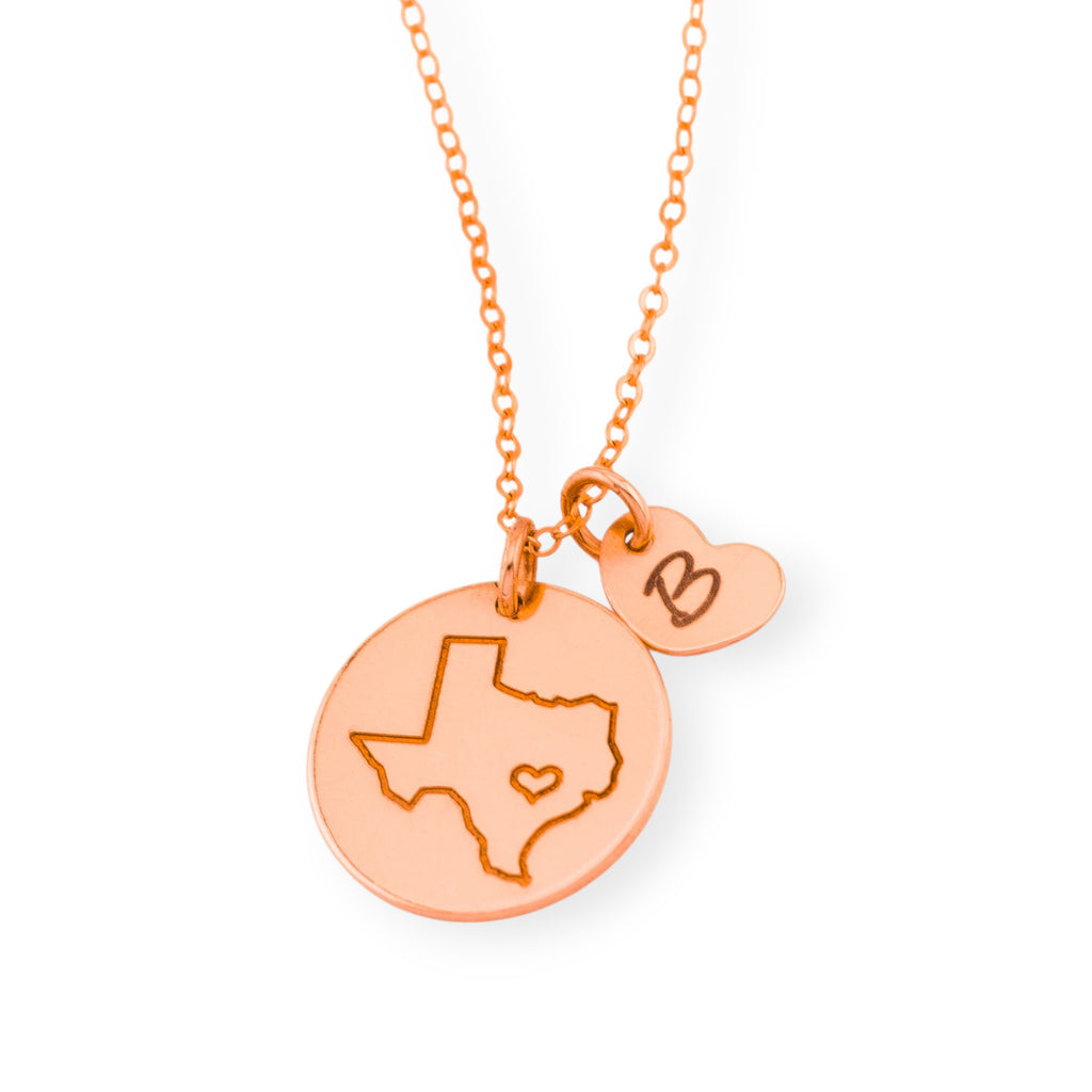 State Charm Necklace, 5/8" Disc
