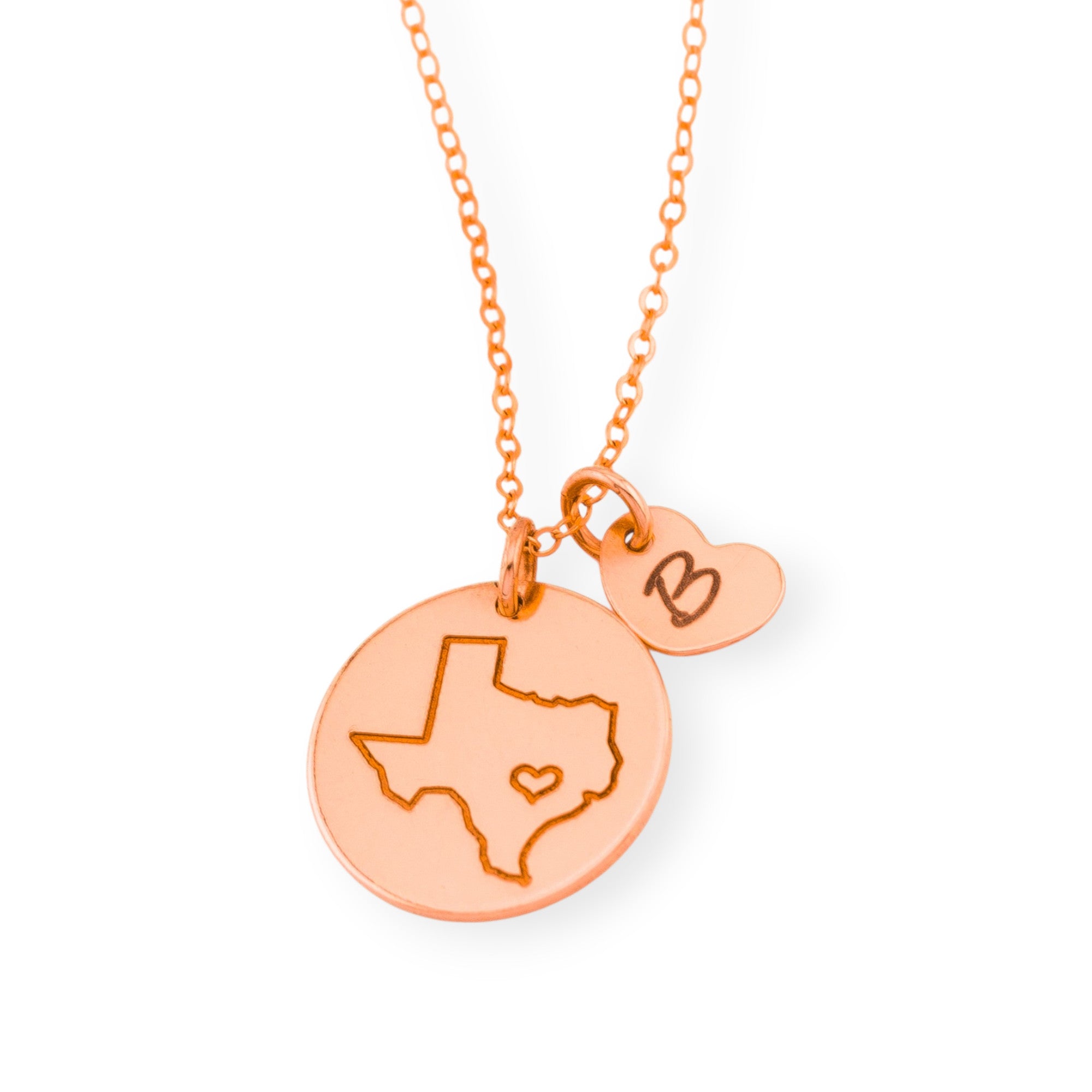 State Charm Necklace, 5/8" Disc