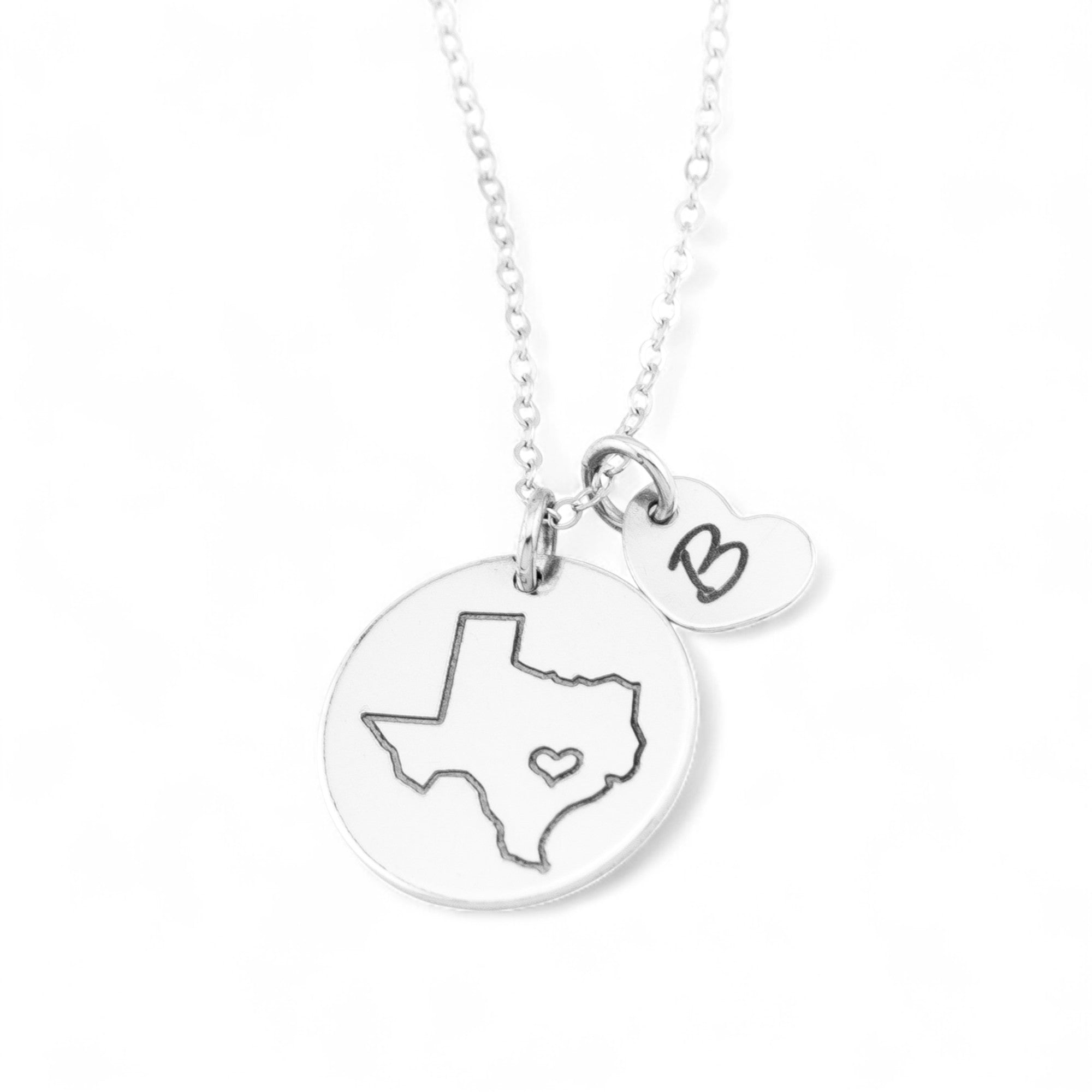 State Charm Necklace, 5/8" Disc