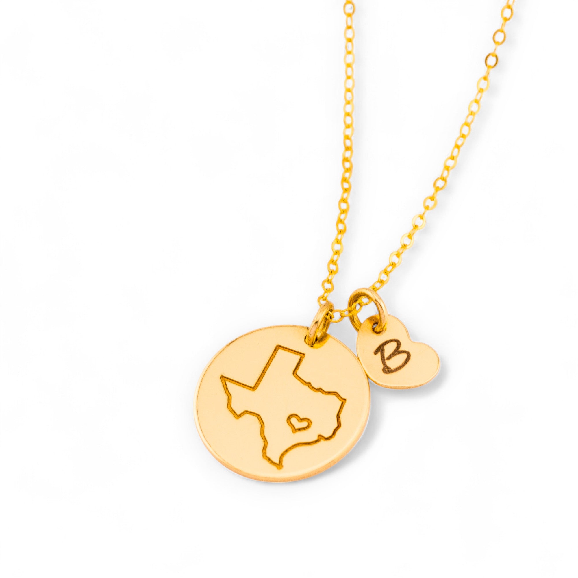 State Charm Necklace, 5/8" Disc