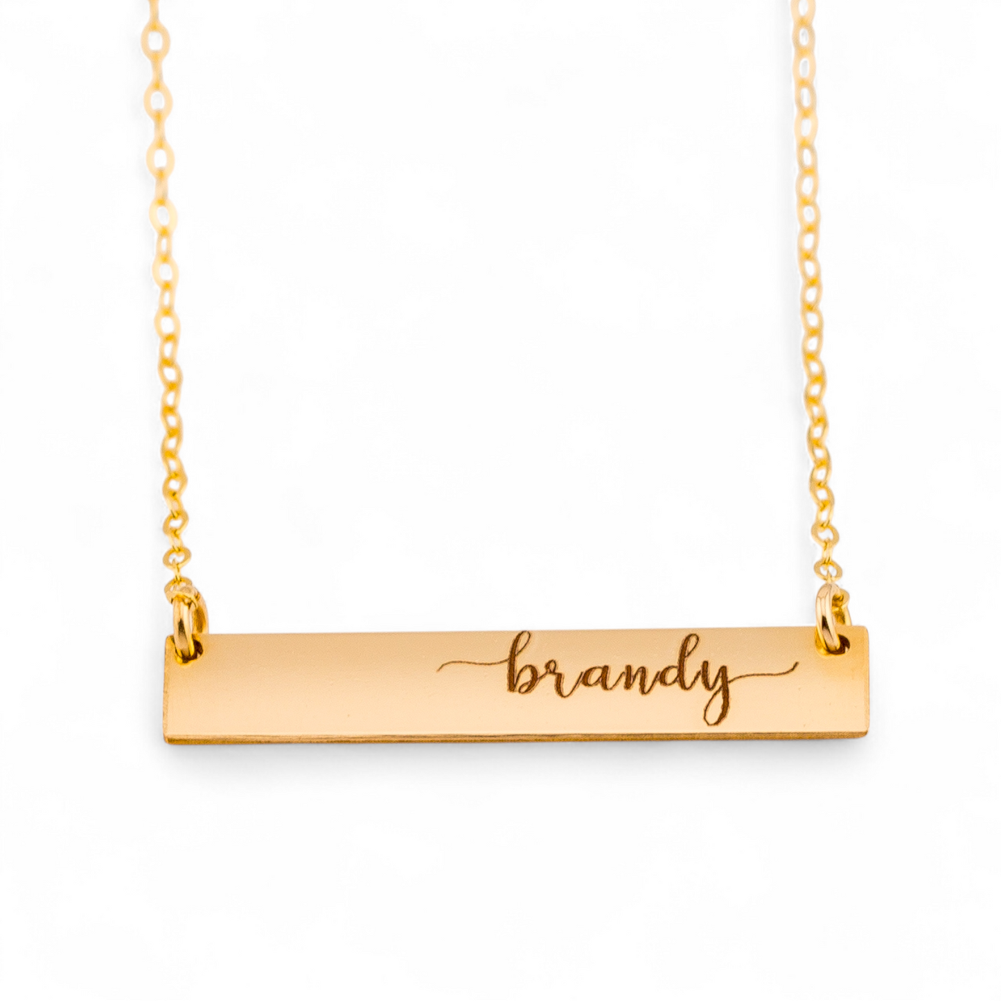 Personalized Nameplate Bar Necklace, 1.25-inch Bar