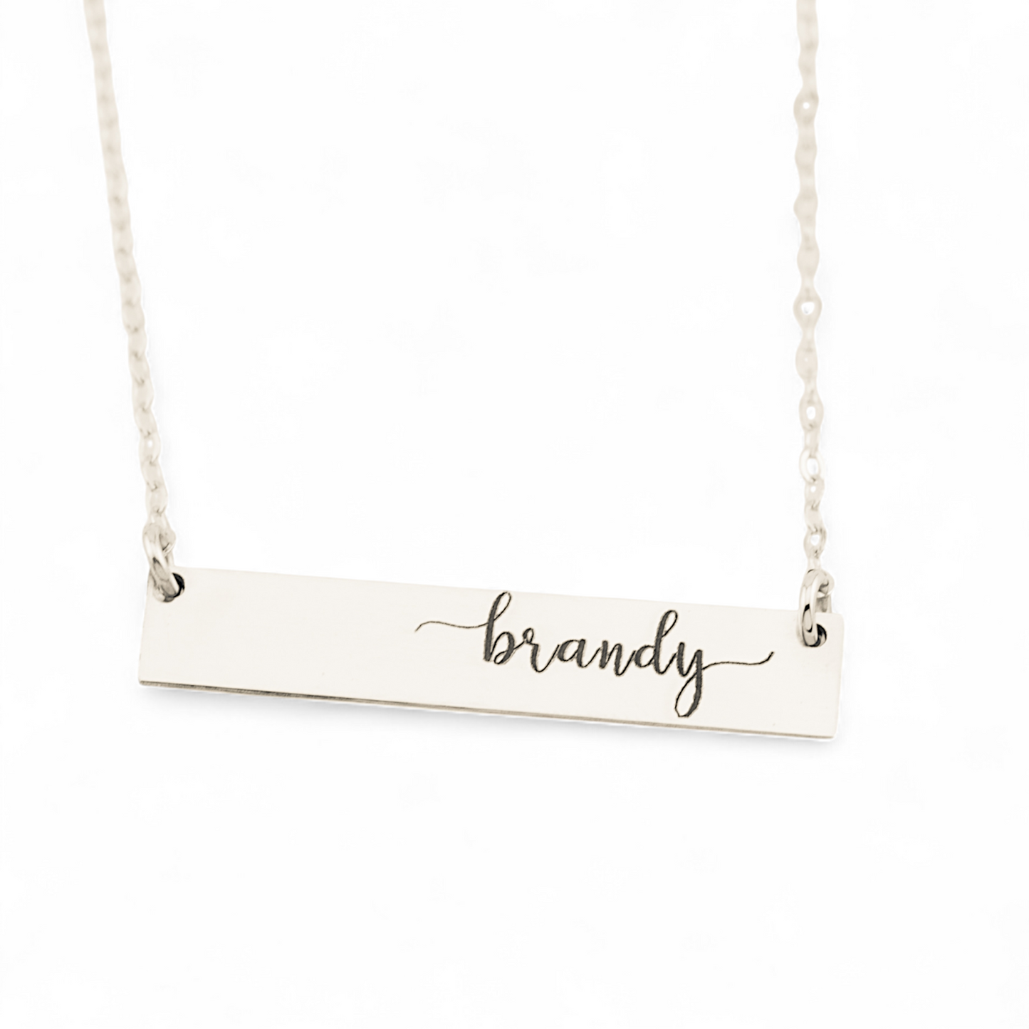 Personalized Nameplate Bar Necklace, 1.25-inch Bar