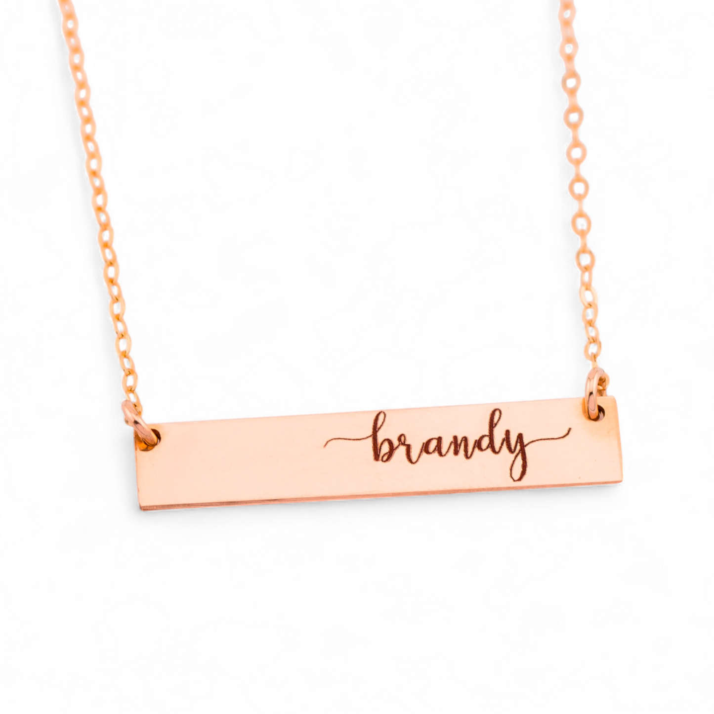 Personalized Nameplate Bar Necklace, 1.25-inch Bar