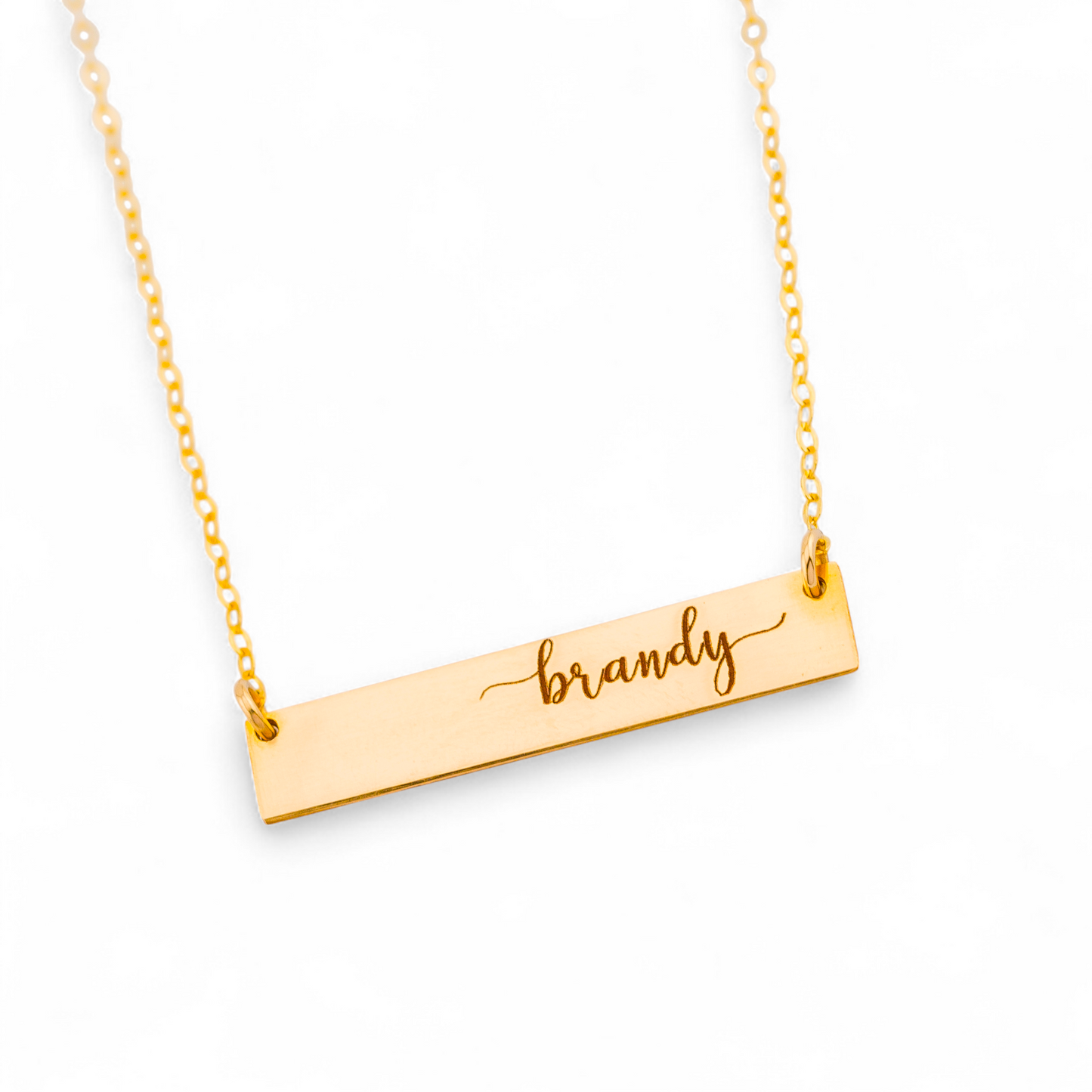 Personalized Nameplate Bar Necklace, 1.25-inch Bar