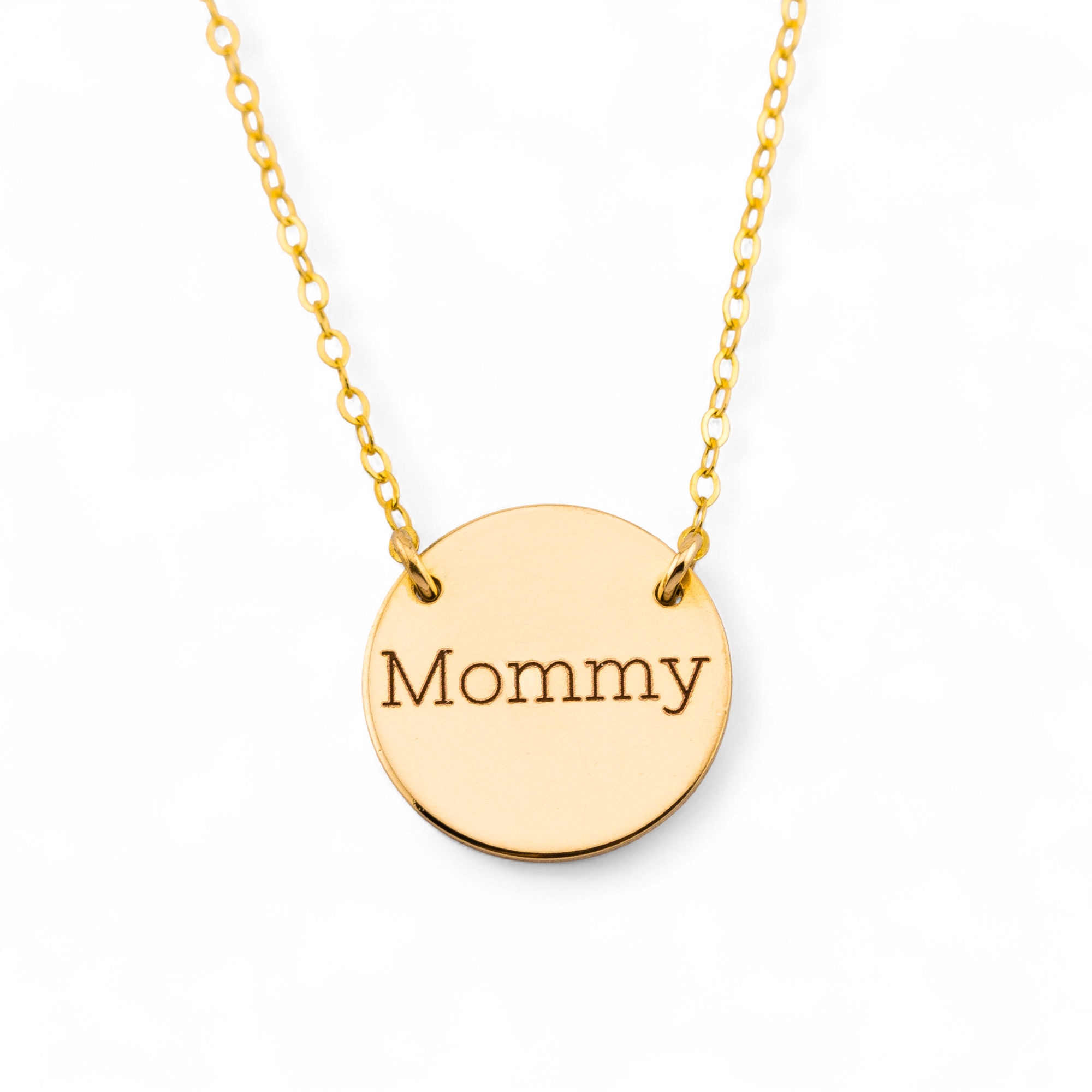 Customized Name Necklace, 5/8" Disc