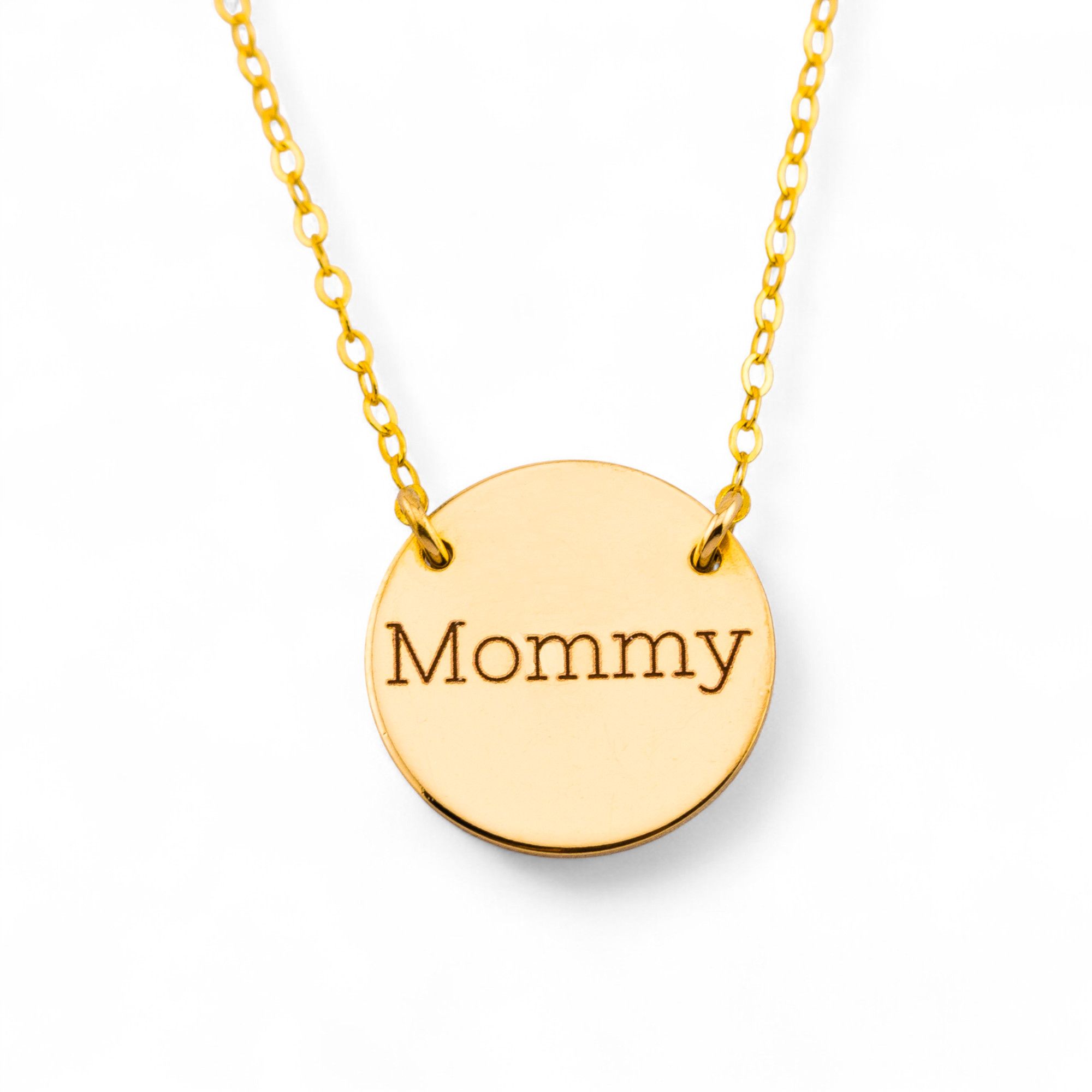 Customized Name Necklace, 5/8" Disc