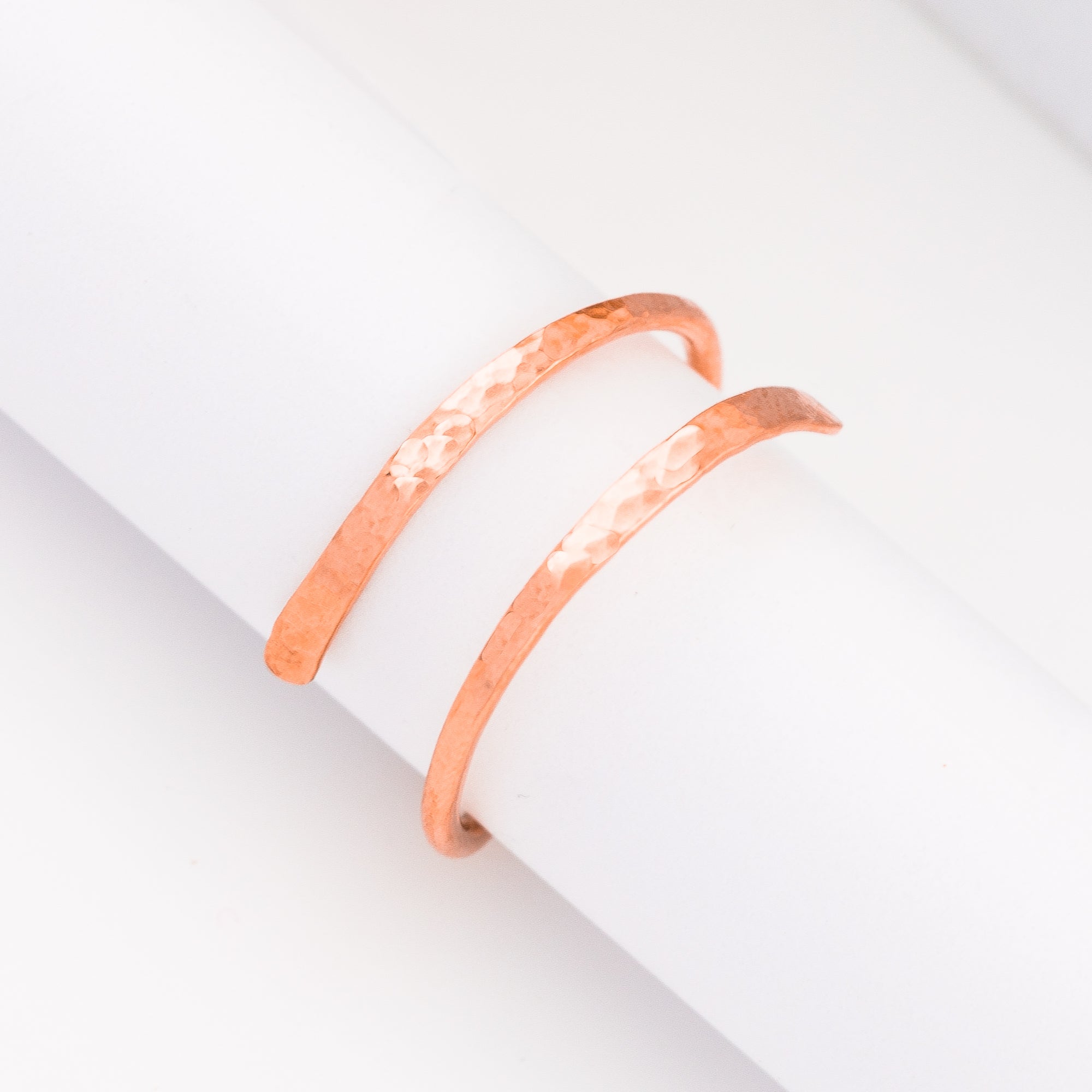 Hammered Bypass Wrap Ring, 2-lines