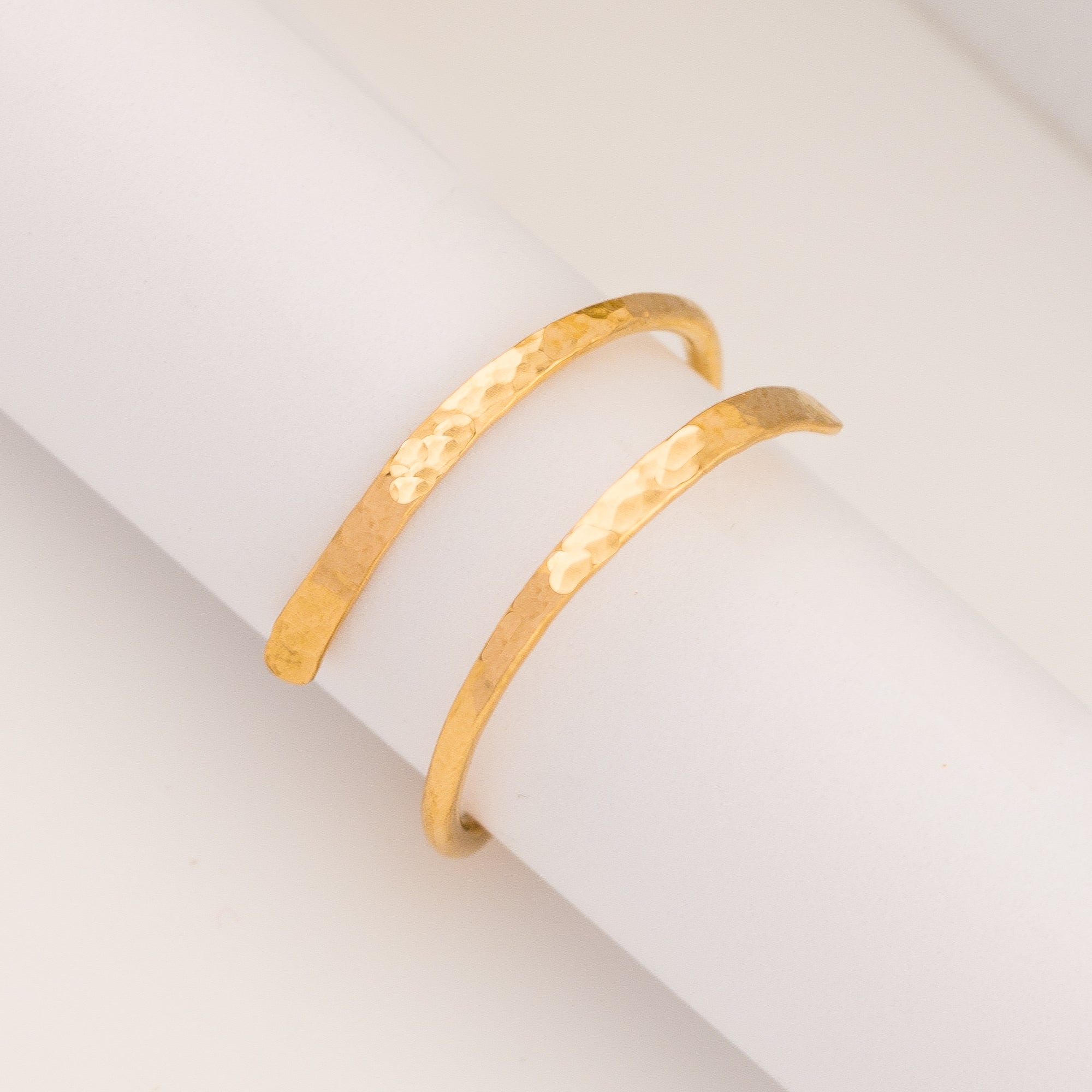Hammered Bypass Wrap Ring, 2-lines