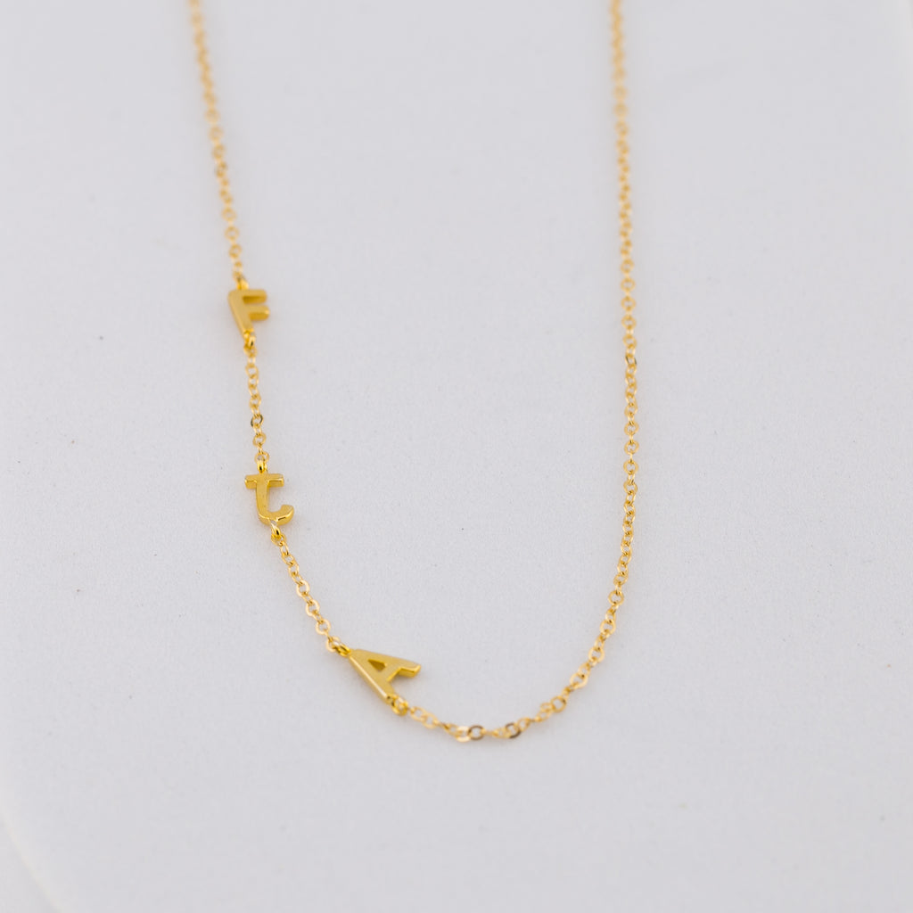 Sideways Initial Necklace