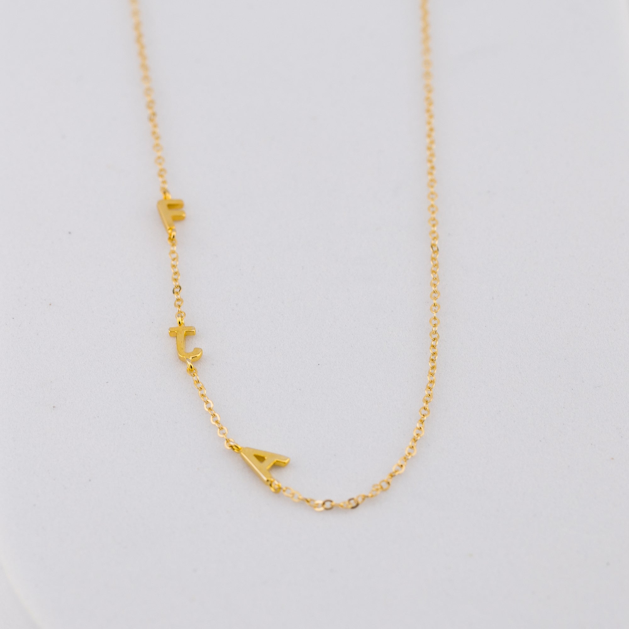 Sideways Initial Necklace