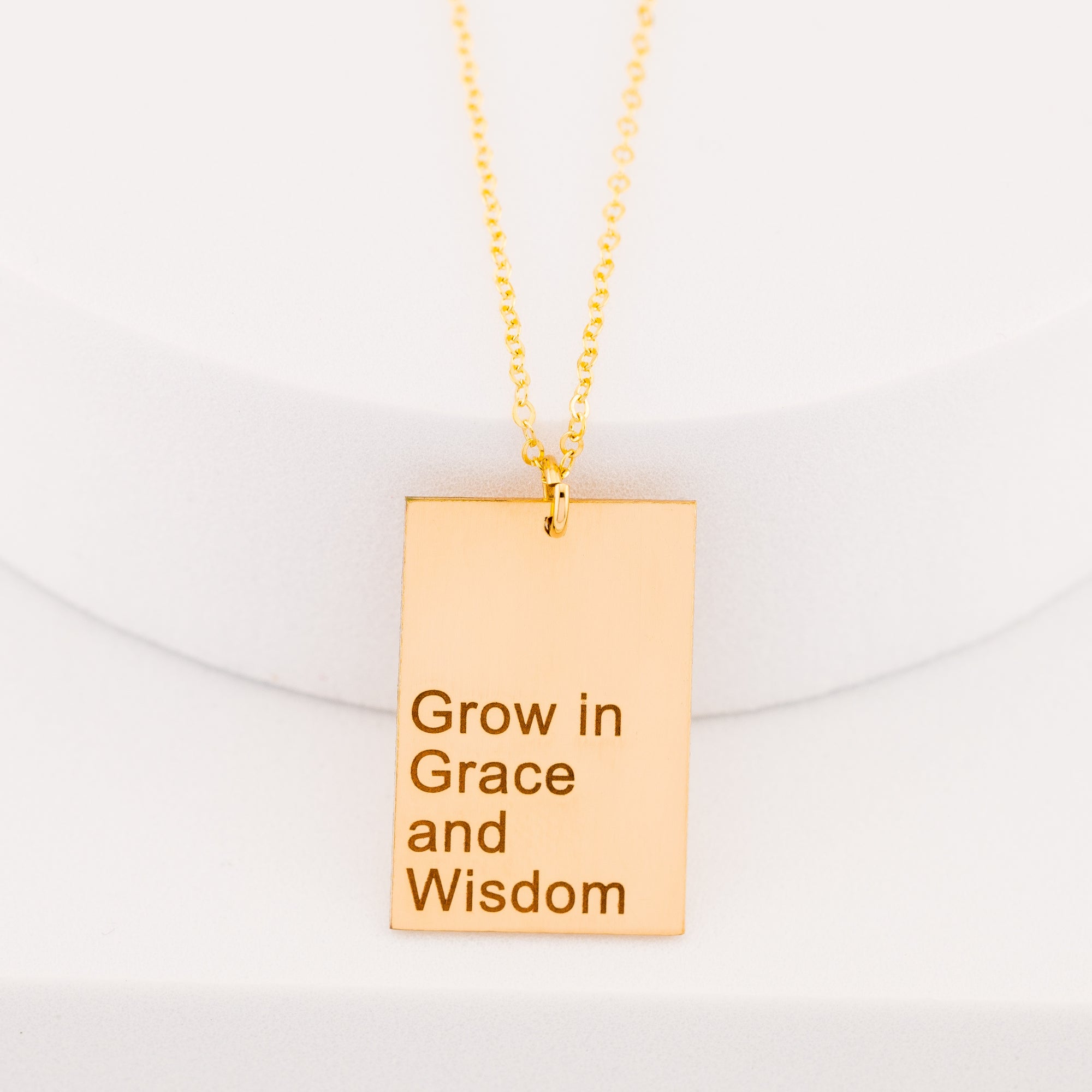 Personalized Engraving Rectangle Pendant Necklace