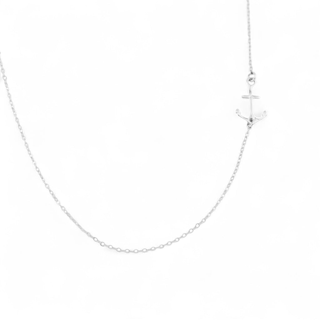 Small Sideways Anchor Necklace