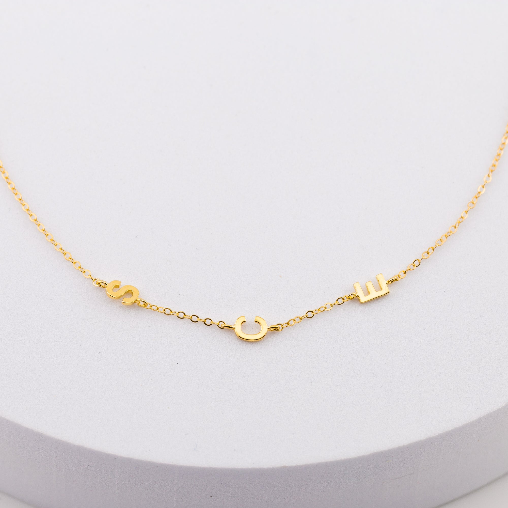Sideways Initial Necklace