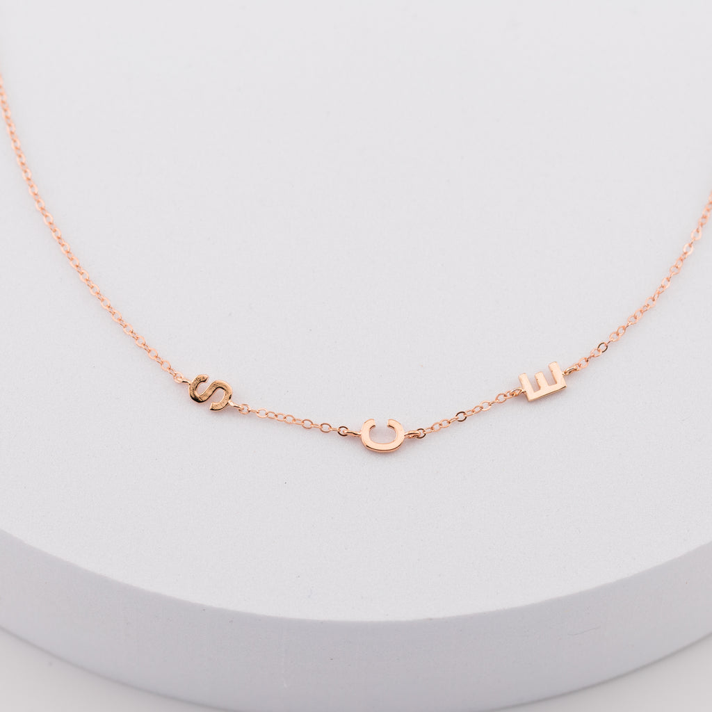 Sideways Initial Necklace