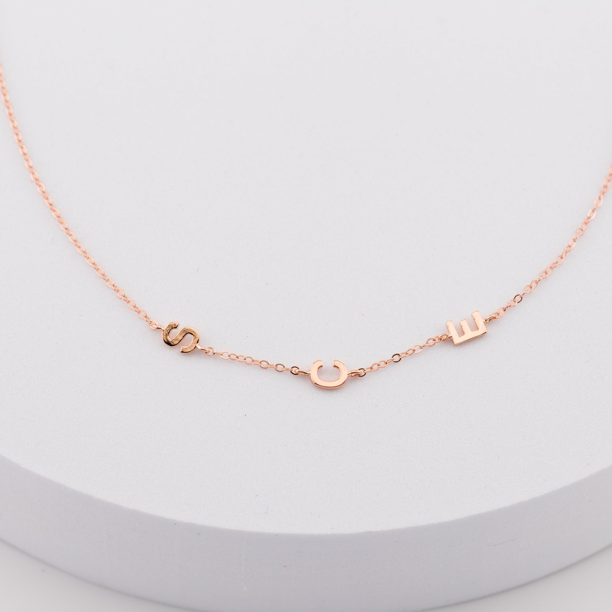 Sideways Initial Necklace
