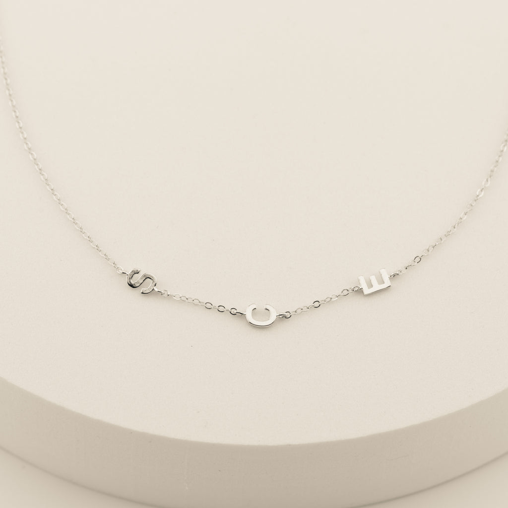 Sideways Initial Necklace