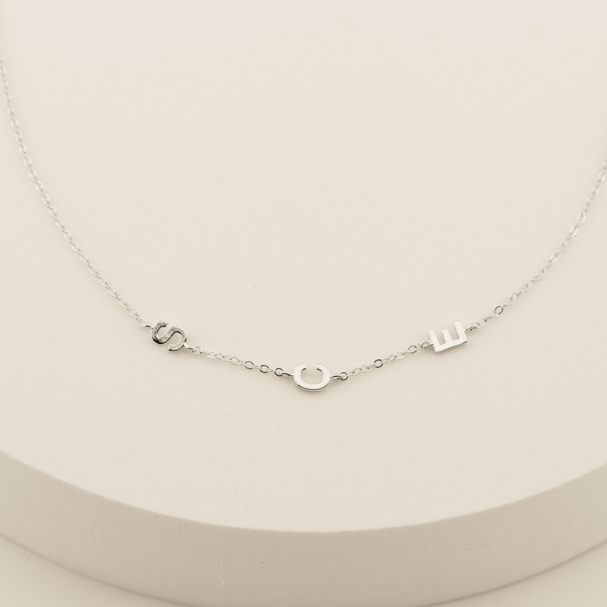 Sideways Initial Necklace
