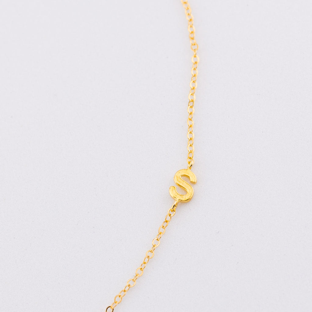 Sideways Initial Necklace