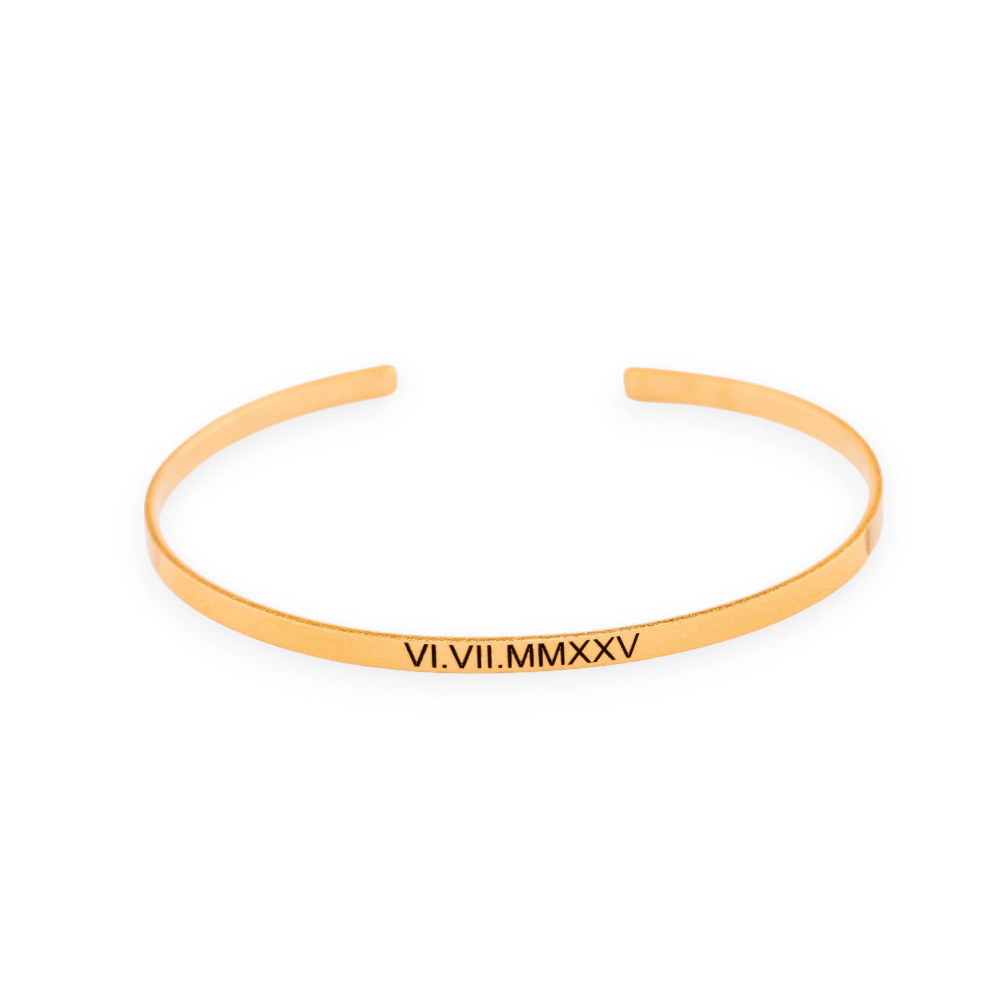 Personalized Skinny Cuff Bracelet, 3mm